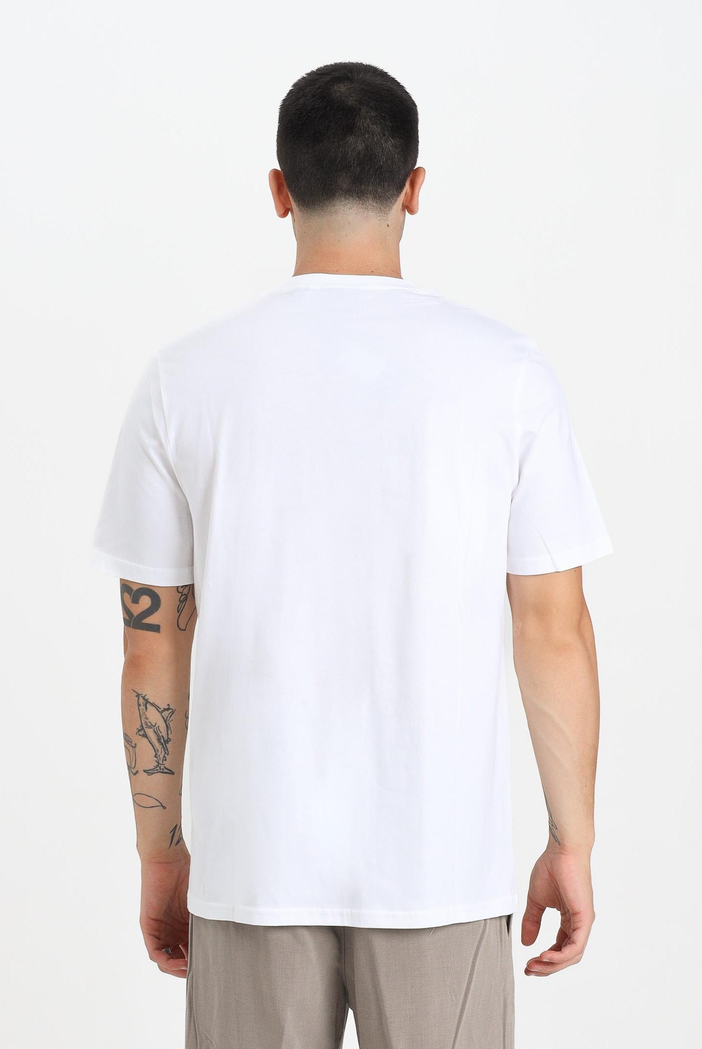 LYLE & SCOTT T-shirt a manica corta bianca da uomo con patch logo TS400VOG 626 LYLE & SCOTT