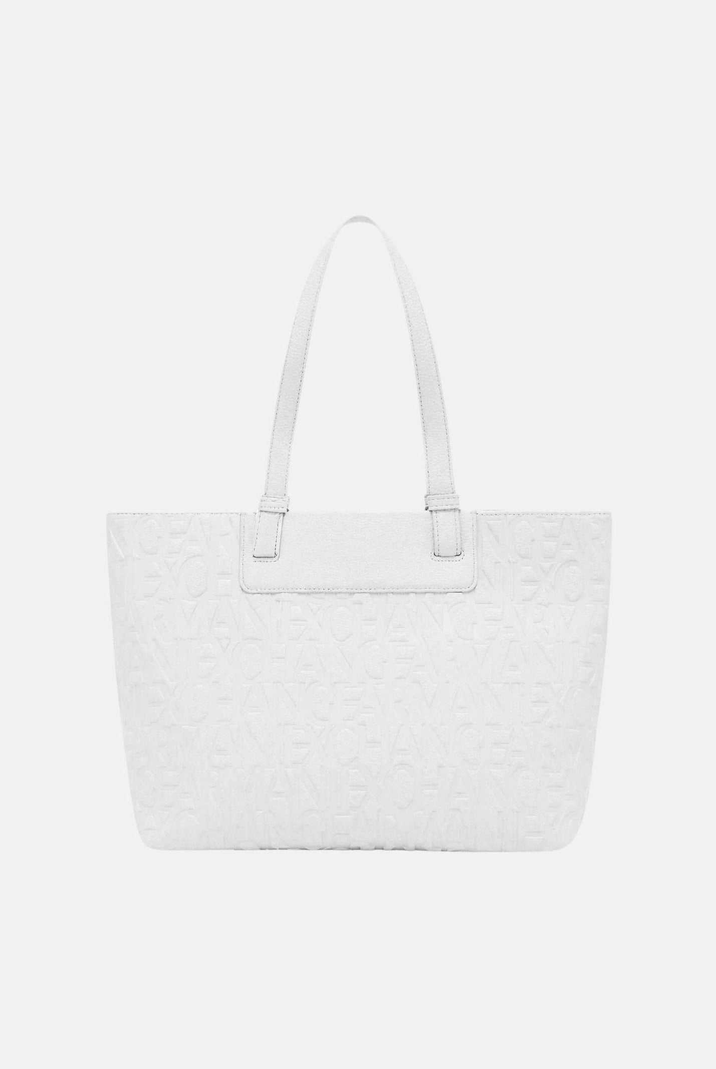 ARMANI EXCHANGE Shopper a spalla bianca da donna con logo XW001481AF15774 U0011 ARMANI EXCHANGE