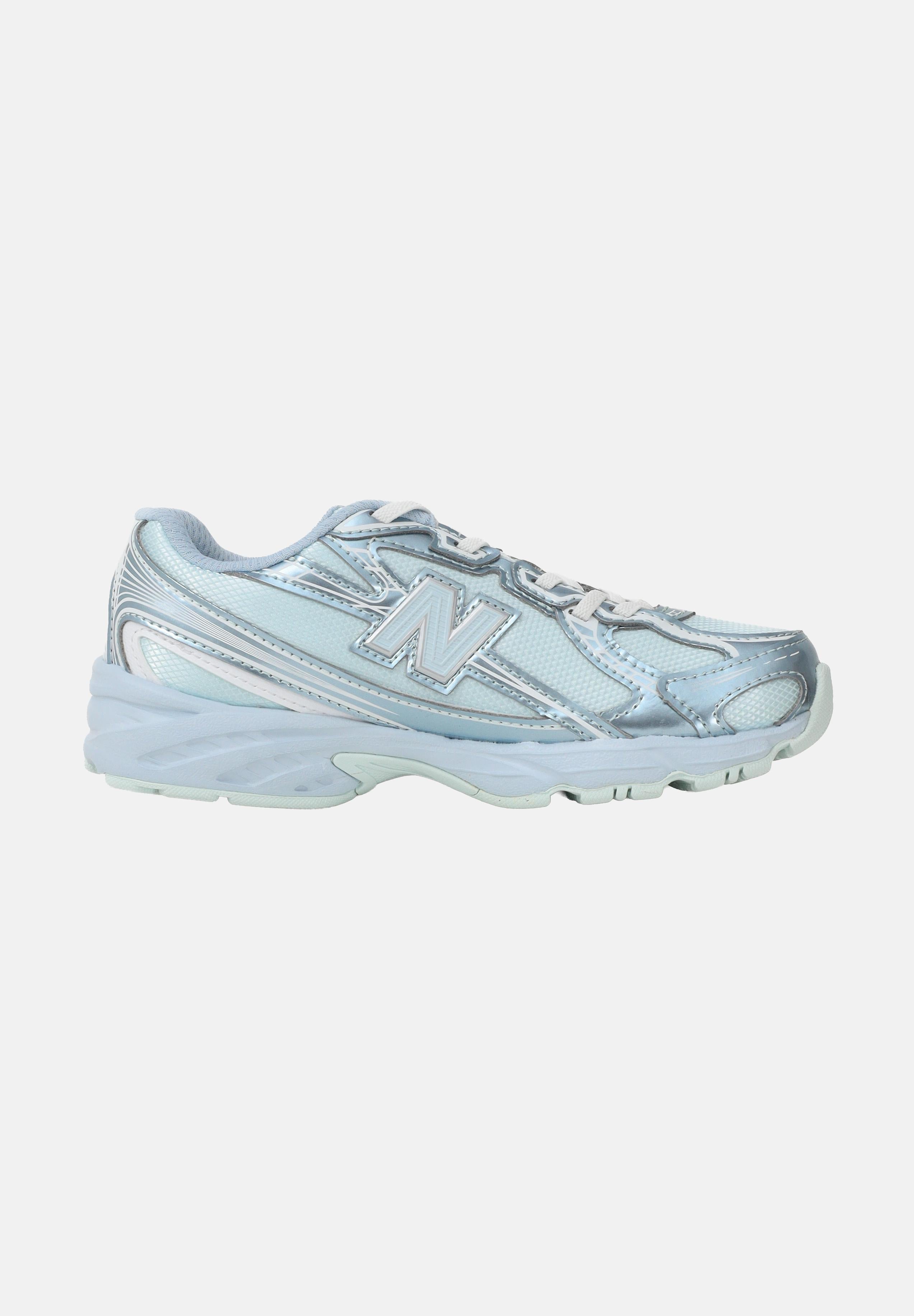 NEW BALANCE Sneakers 740 Bungee Lace azzurre per bambino e bambina P7407QM . NEW BALANCE