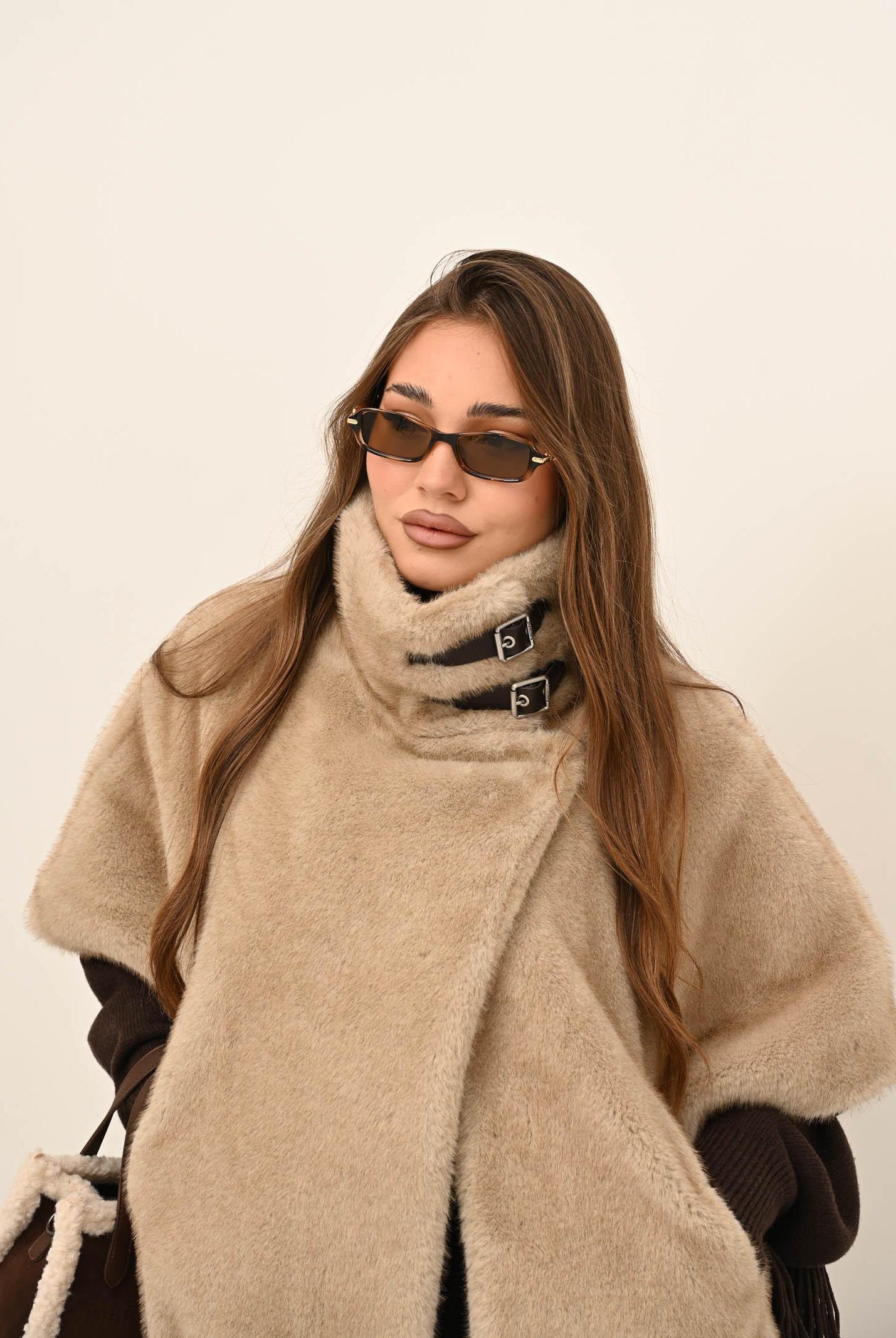 PINKO Cappa beige da donna effetto pelliccia 103837A2PI C60 PINKO