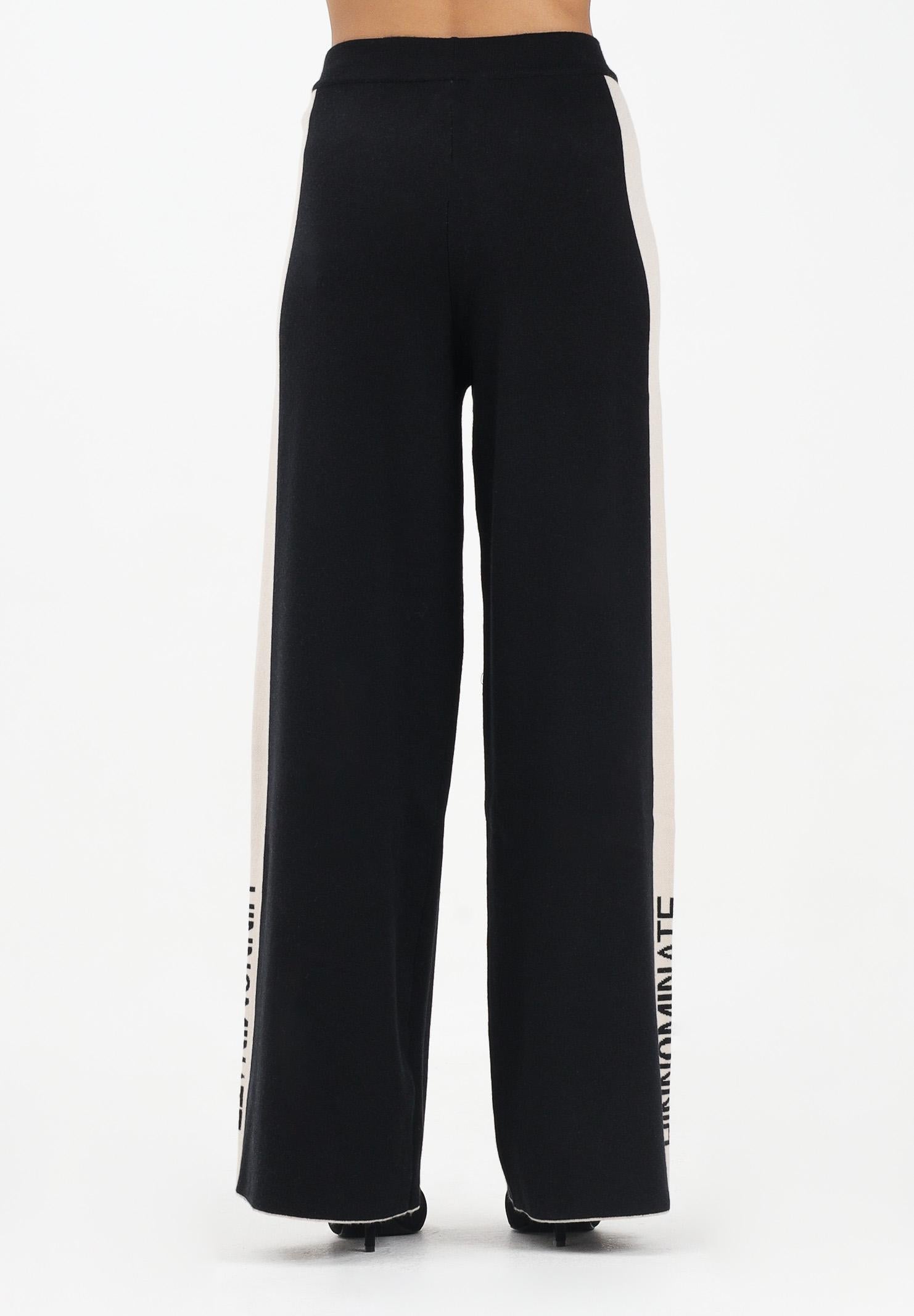HINNOMINATE Pantalone in maglia nero da donna con banda laterale logata HMABW02131 NE01 HINNOMINATE
