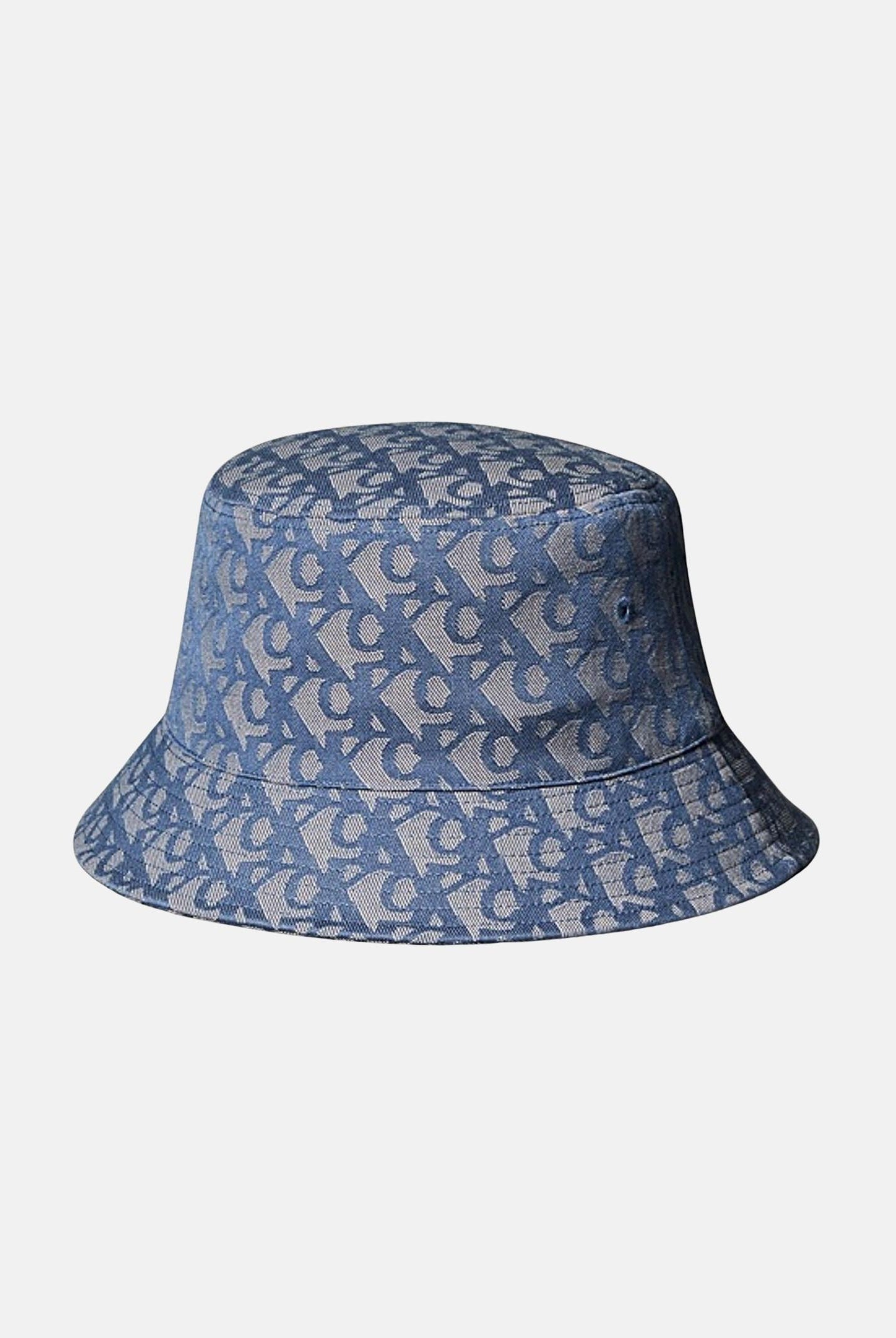 CALVIN KLEIN Bucket blu indaco per uomo e donna impreziosito da logo jacquard LV04K5059G ZYX CALVIN KLEIN