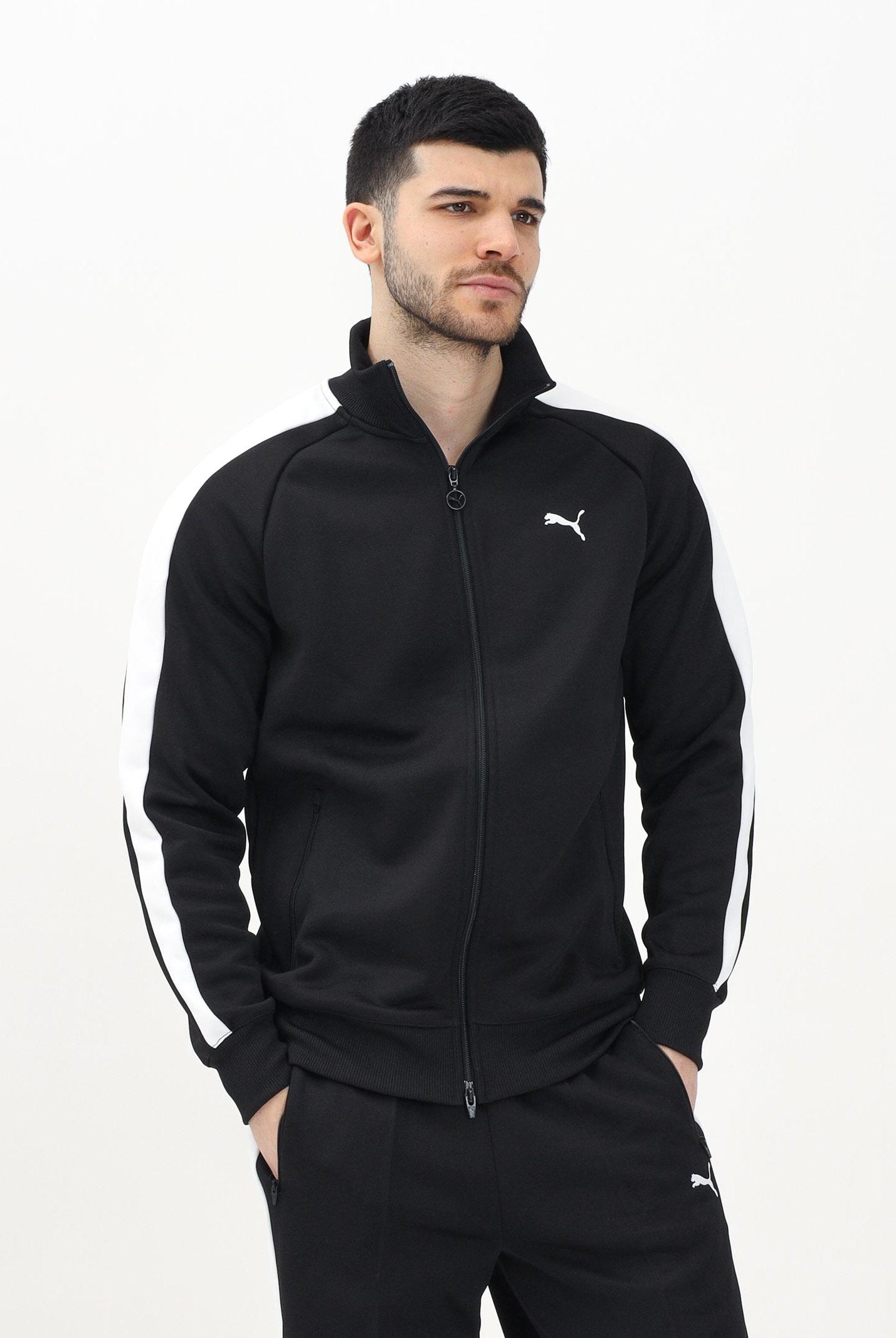 PUMA Felpa con zip T7 ALWAYS ON nera da uomo 629587 01 PUMA