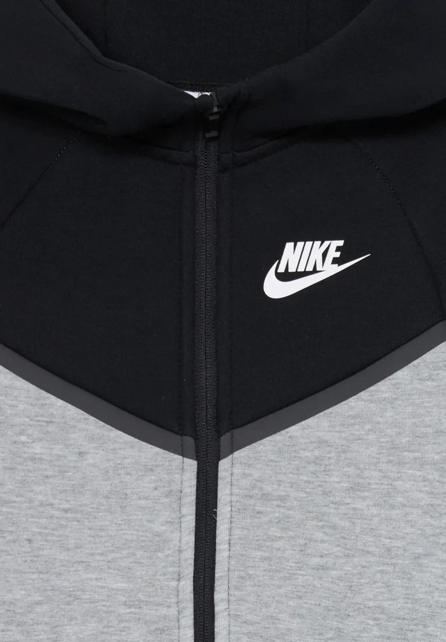 NIKE Tuta Tech Fleece nera e grigia per bambino e bambina 86M880 G0E NIKE
