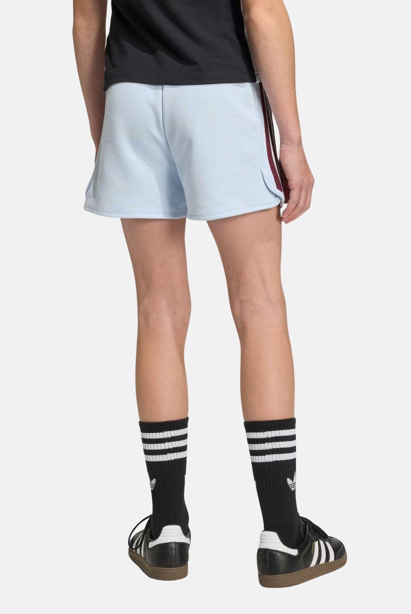 ADIDAS ORIGINALS Shorts sportivo 3-Stripes Sprinter azzurro e bordeaux da bambina KC8667 . ADIDAS ORIGINALS