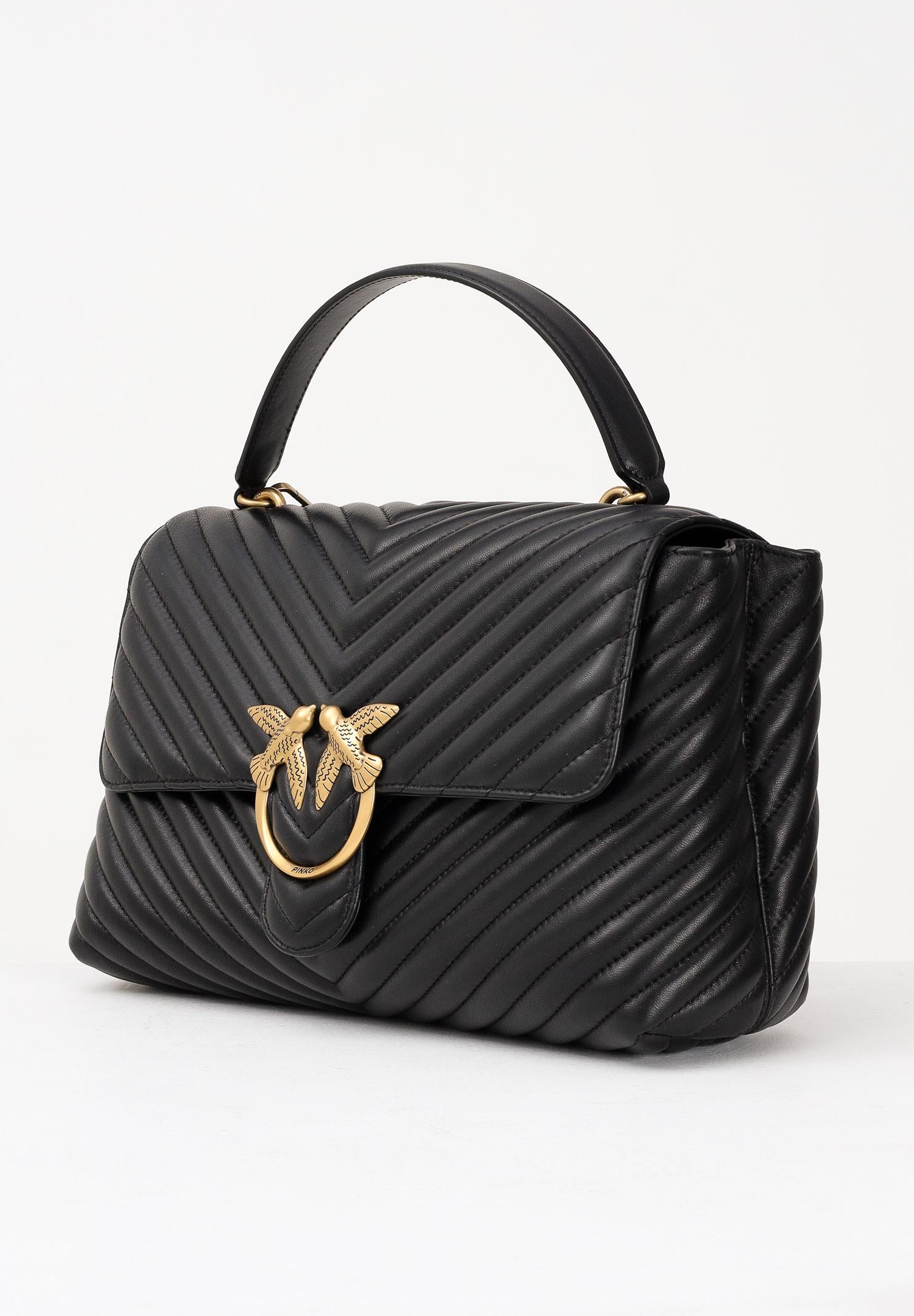 PINKO Shopper Big Love Bag Puff nera da donna 100042A0GK Z99Q PINKO