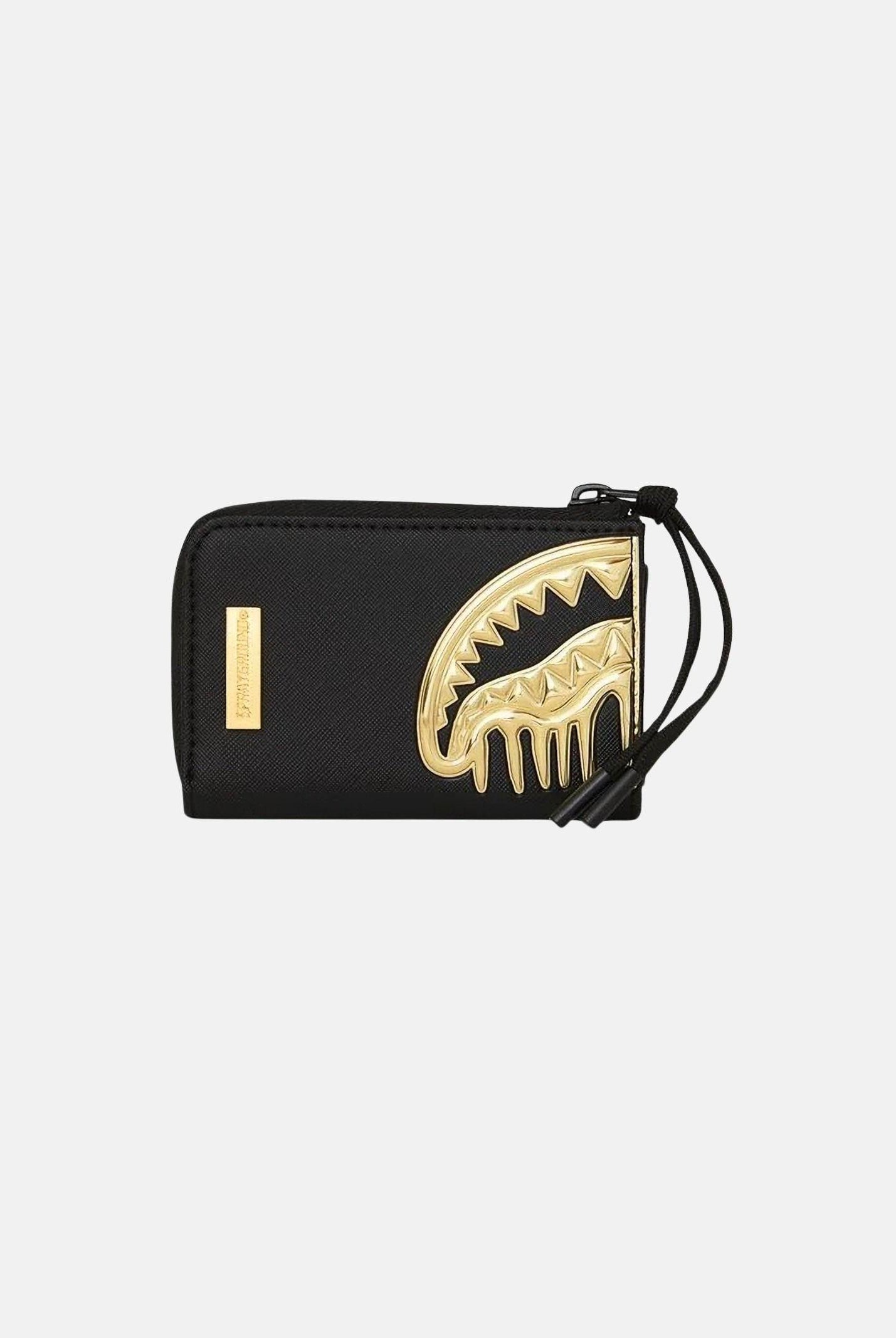 SPRAYGROUND Portafogli GOLD AND DANGEROUS WALLET nero e oro per uomo e donna 910W8272NSZ . SPRAYGROUND