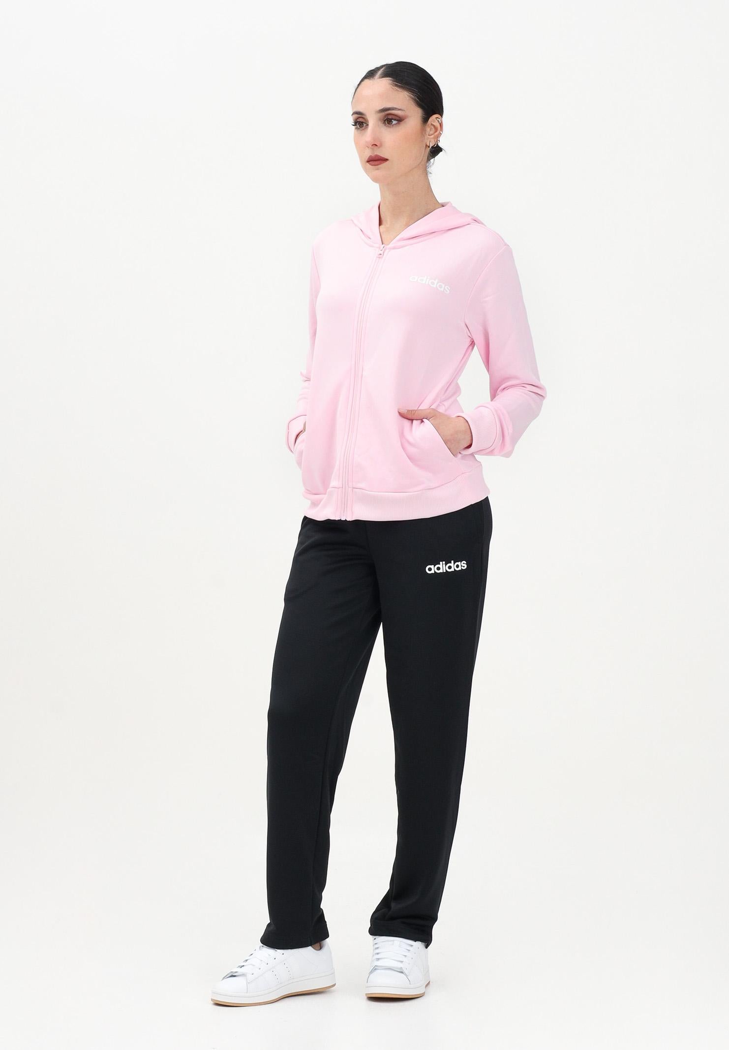 ADIDAS PERFORMANCE Tuta sportiva Essentials Linear rosa e nera da donna JD2702 ADIDAS PERFORMANCE