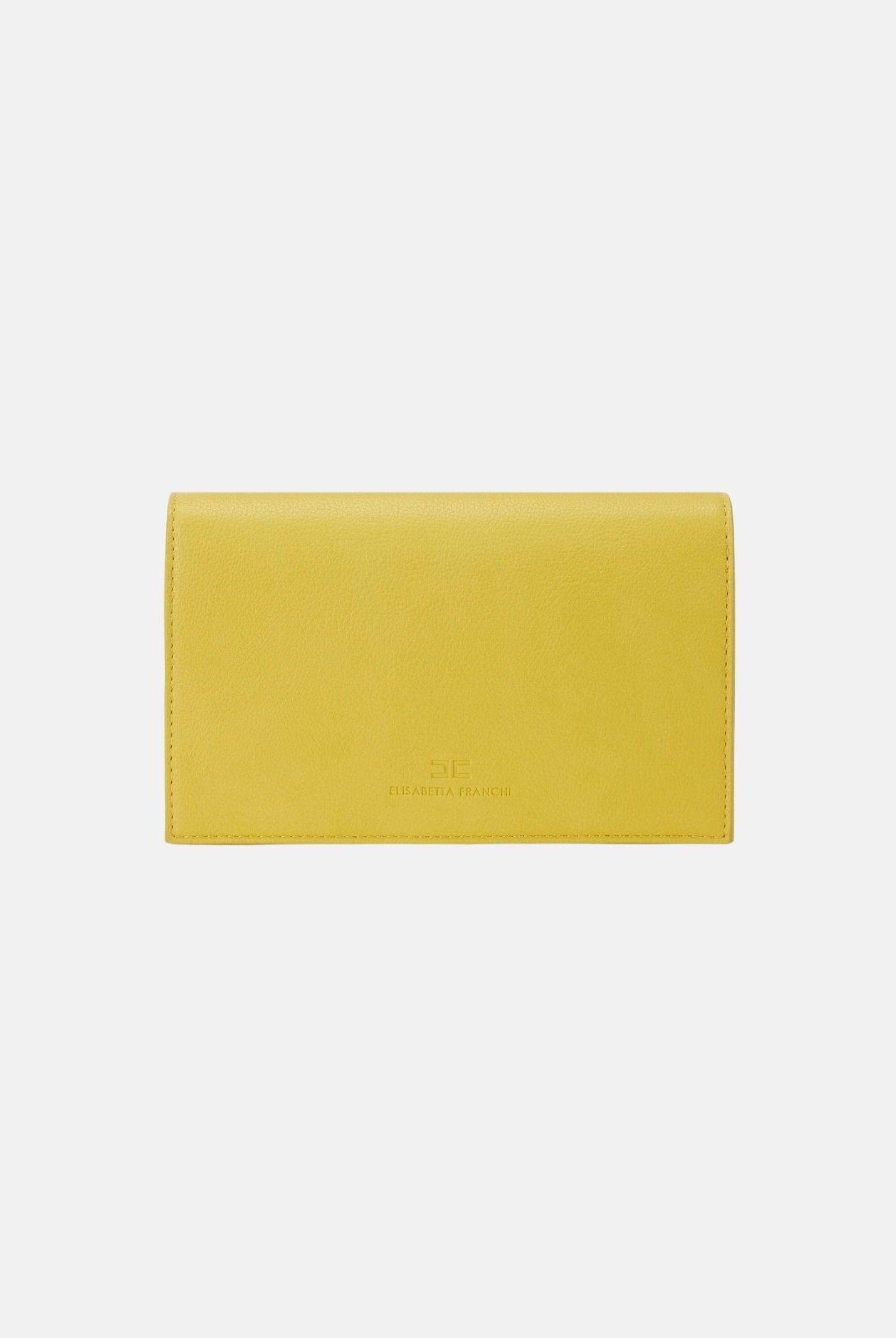 ELISABETTA FRANCHI Pochette gialla da donna con logo BS40A61E2 EV4 ELISABETTA FRANCHI