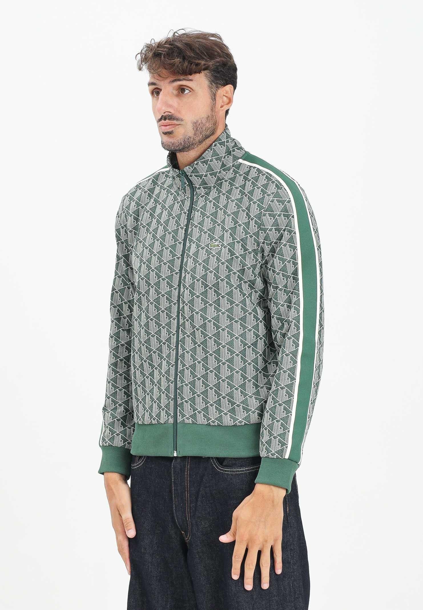 LACOSTE Felpa con zip Paris verde da uomo SH1368 D1R LACOSTE