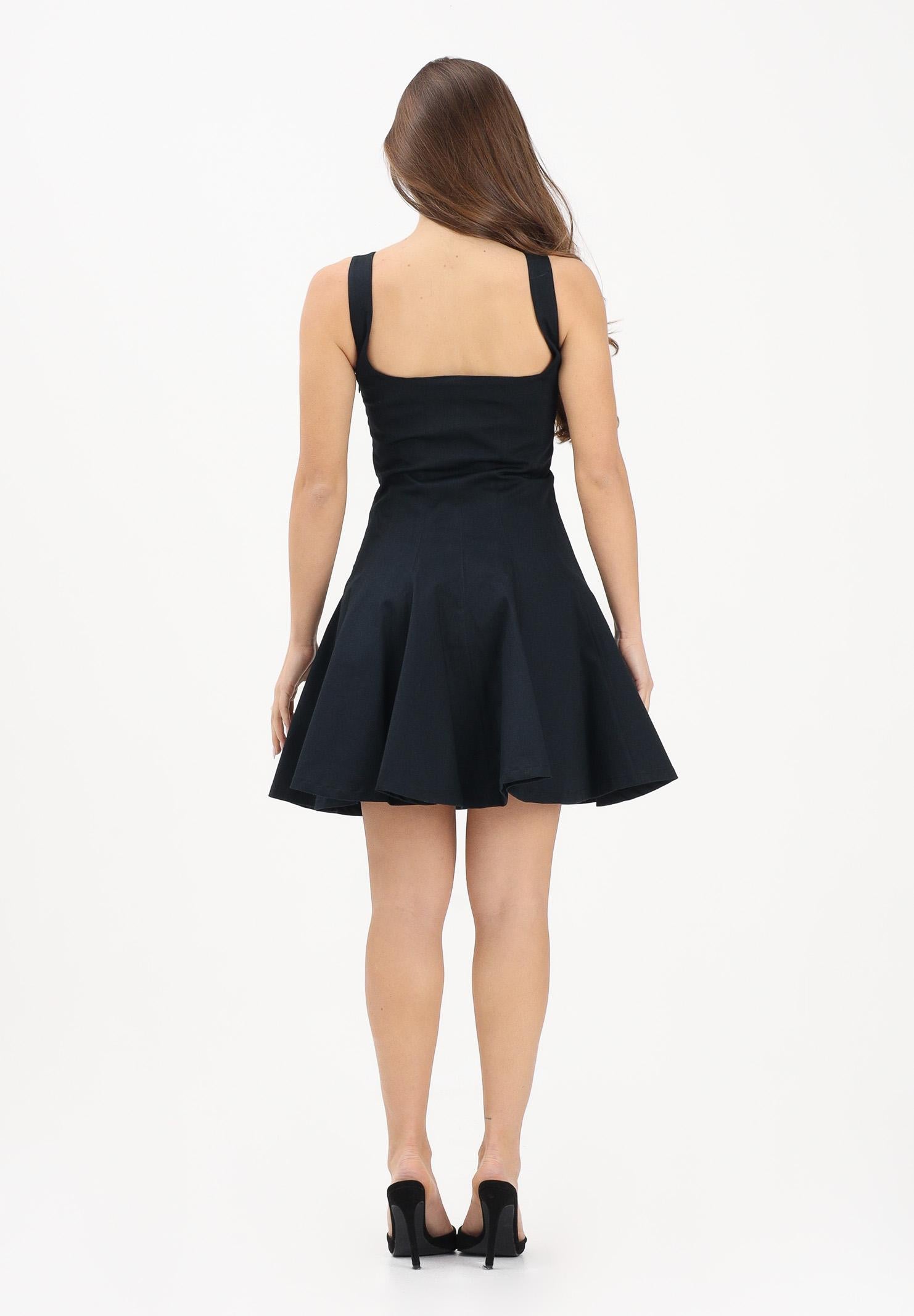 VERSACE JEANS COUTURE Abito corto nero da donna con fibbie Baroque 80HAO909N0715 899 VERSACE JEANS COUTURE