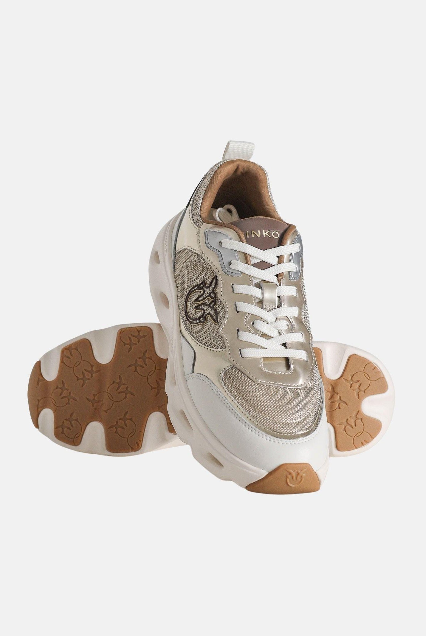 PINKO Sneakers platino da donna con logo SS0167P144Z22 Z22 PINKO