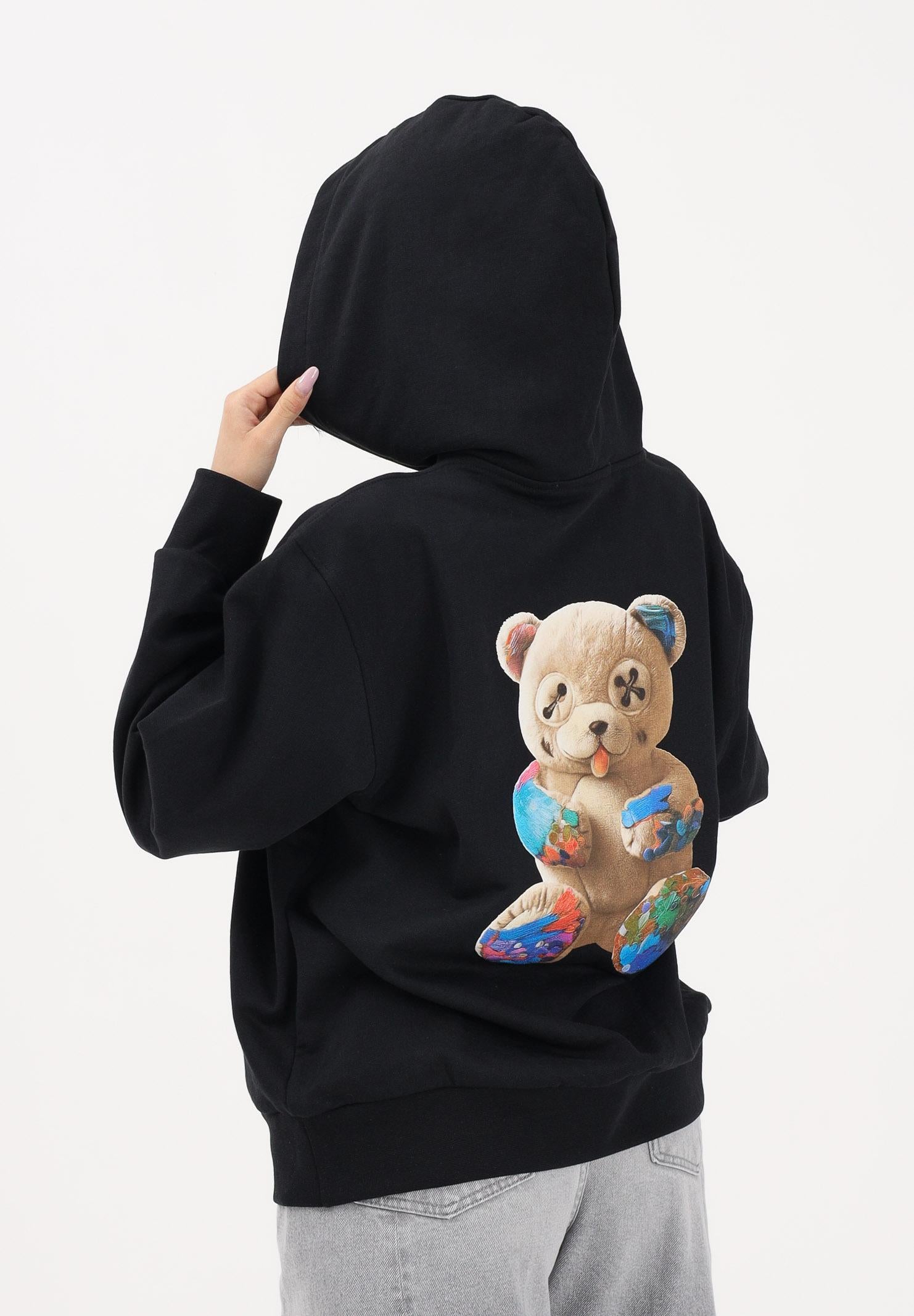 BARROW Felpa con cappuccio nera per uomo e donna caratterizzata da stampa sul retro S6BWUAHS075 110 BARROW