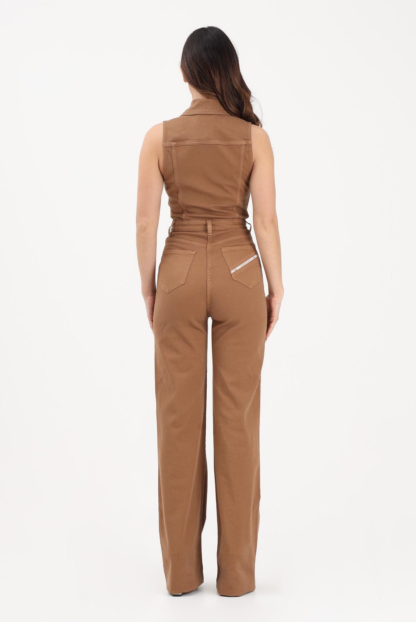 ELISABETTA FRANCHI Tuta in denim cuoio da donna TJ45N61E2 AI6 ELISABETTA FRANCHI