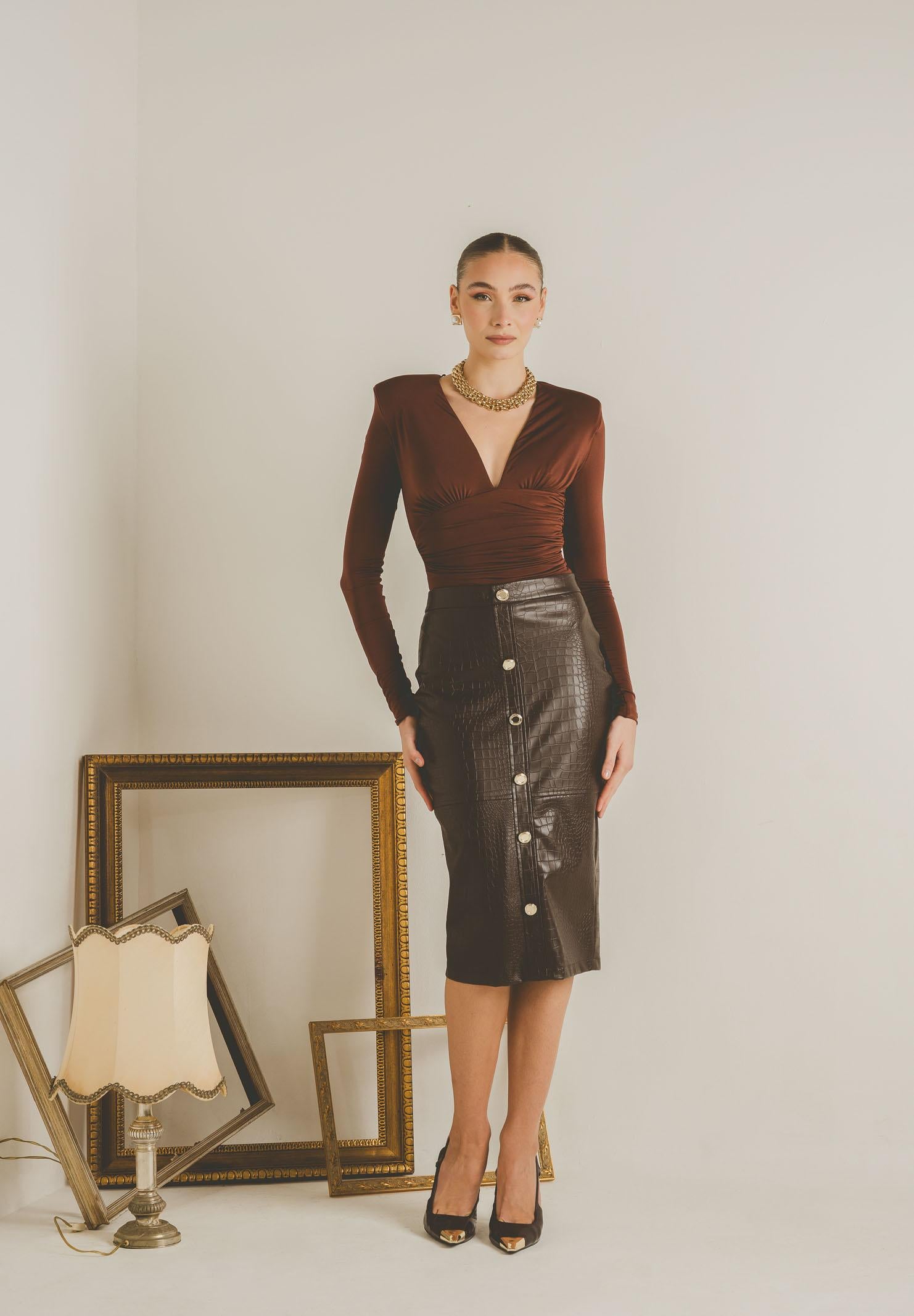 SANTAS Body DÈSIR marrone da donna PV2611 MA SANTAS