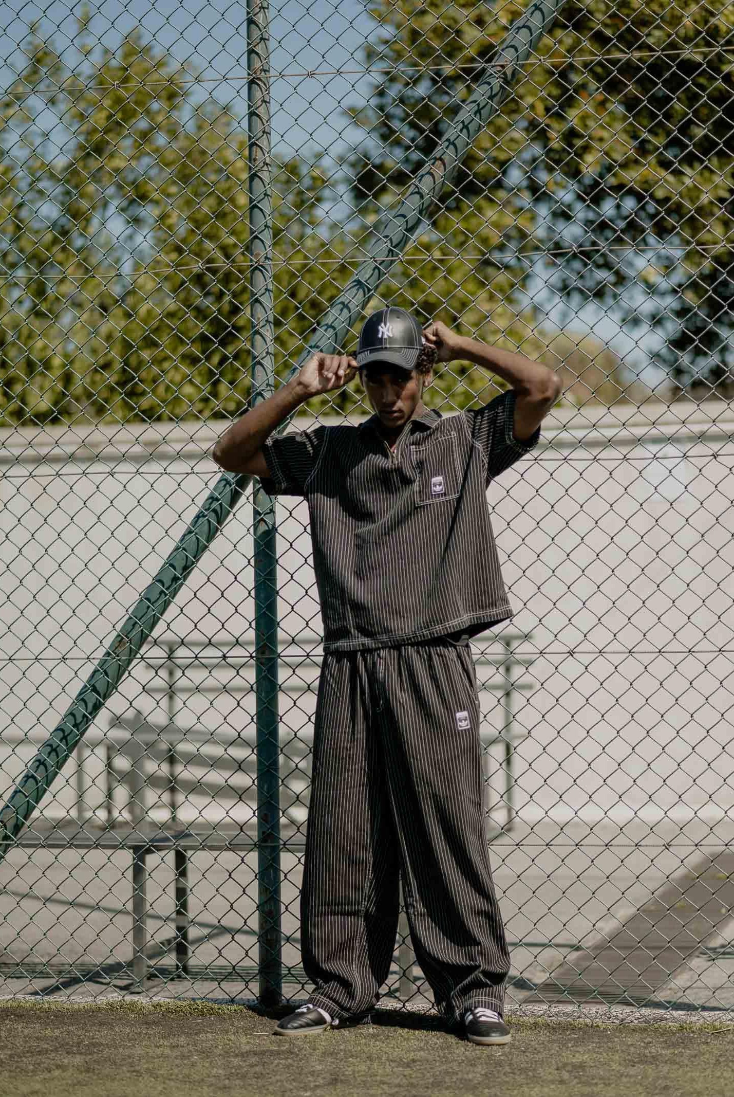 ADIDAS ORIGINALS Camicia Wabash Loose in denim nero da uomo JW0171 ADIDAS ORIGINALS