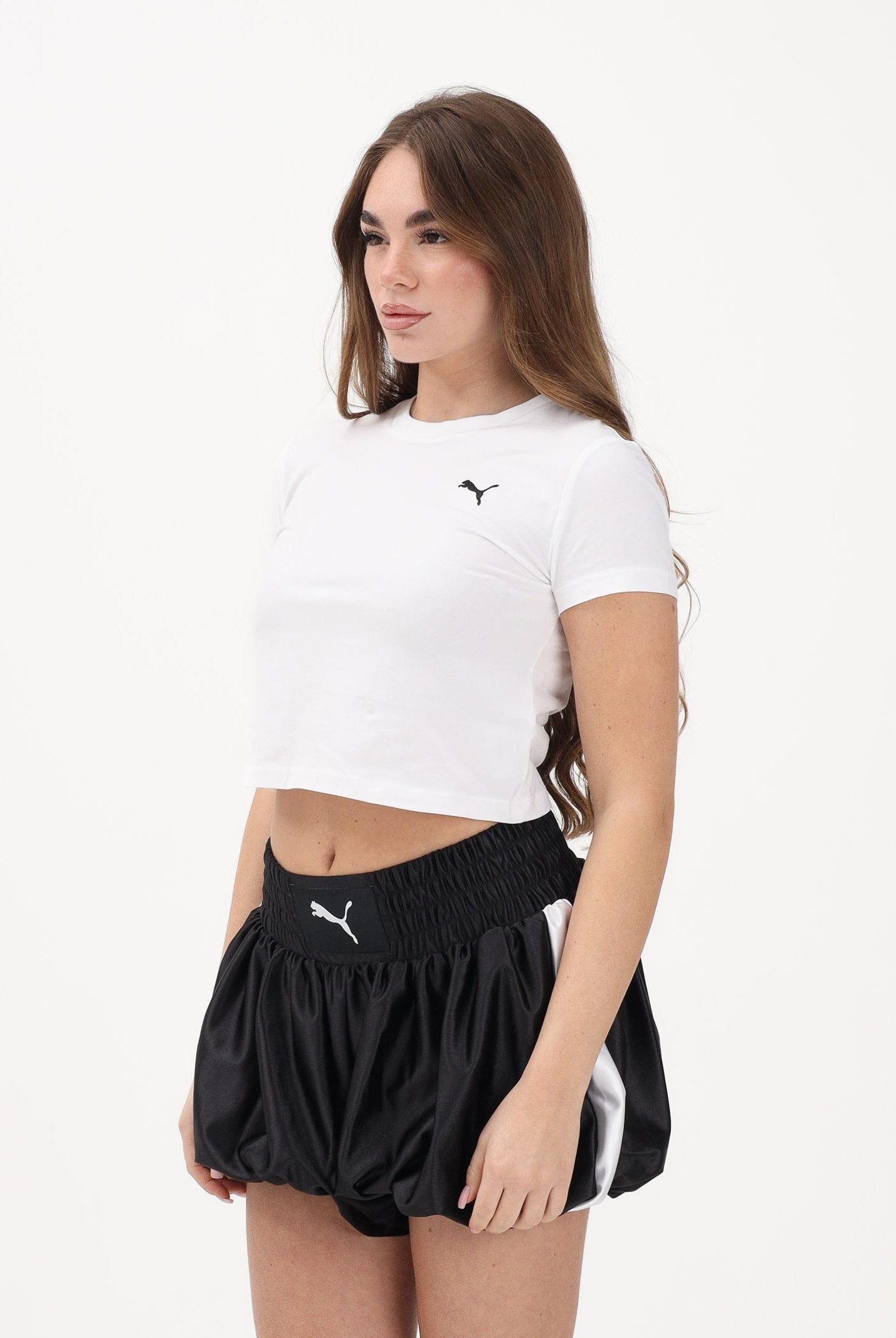 PUMA T-shirt a manica corta WARDROBE ESS bianca da donna 629745 02 PUMA