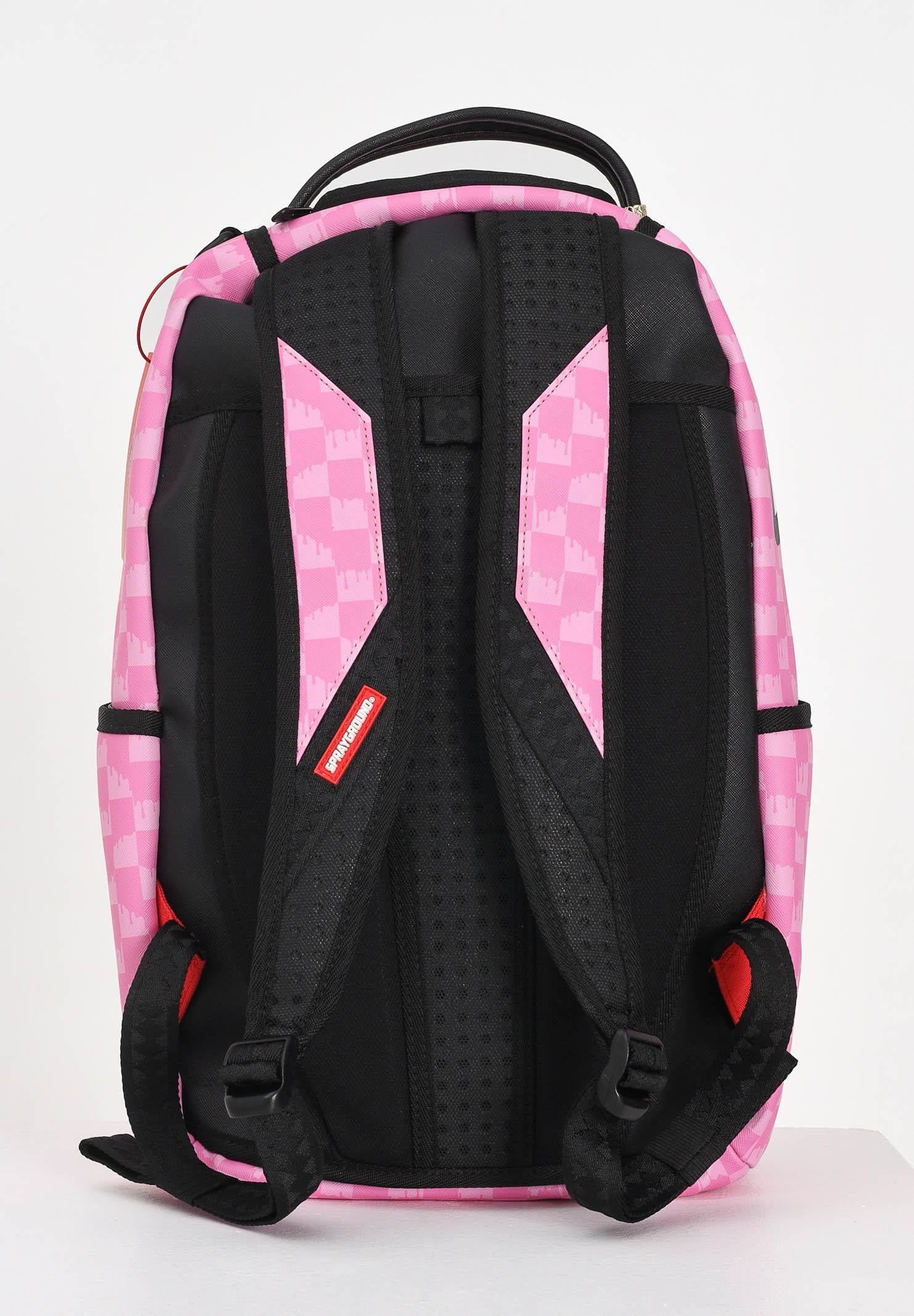 SPRAYGROUND Zaino PINK AND BLACK DRIP CHECK DLXSV rosa da donna 910B7694NSZ SPRAYGROUND