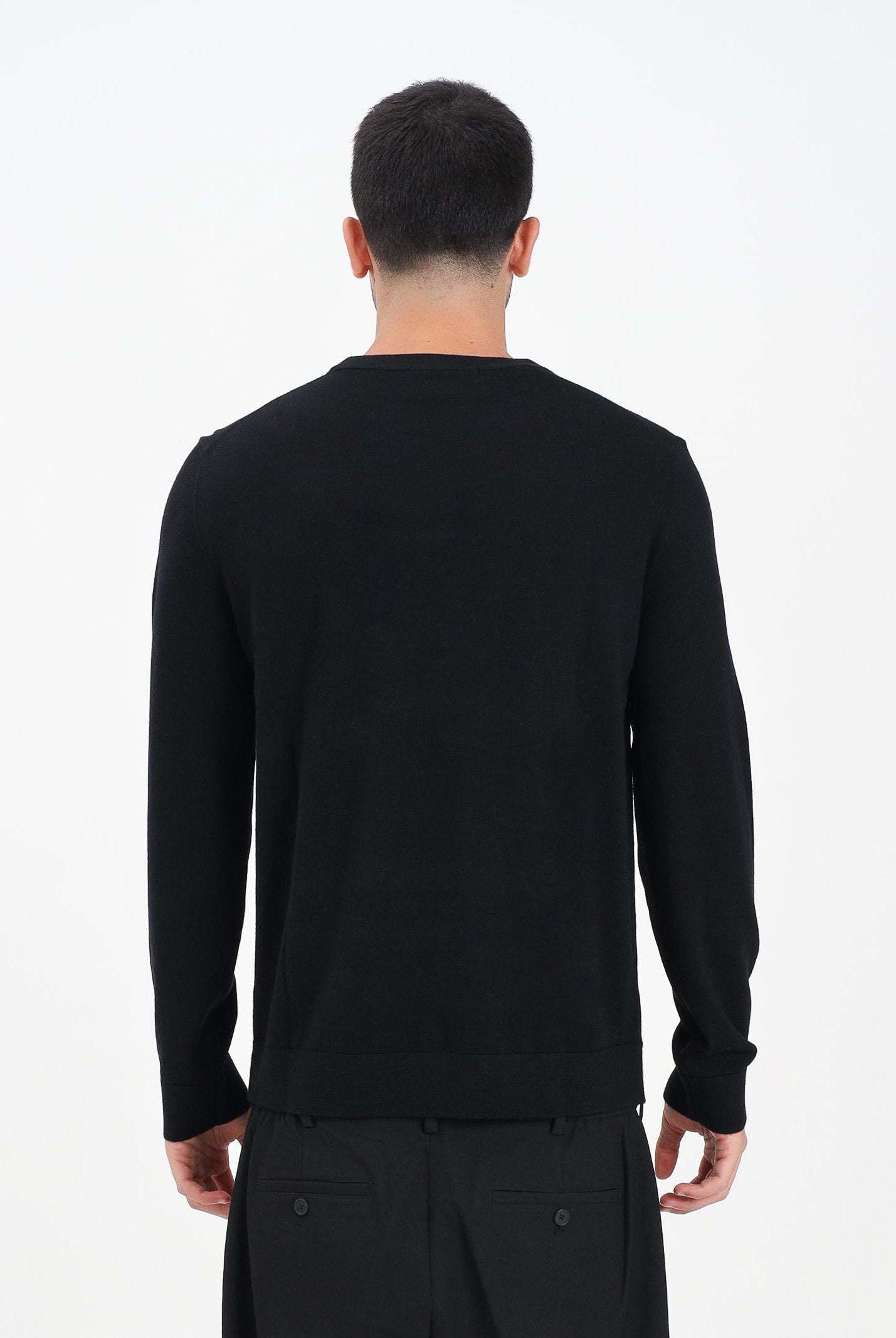 SELECTED HOMME Maglioncino girocollo nero da uomo 16094647 Black SELECTED HOMME