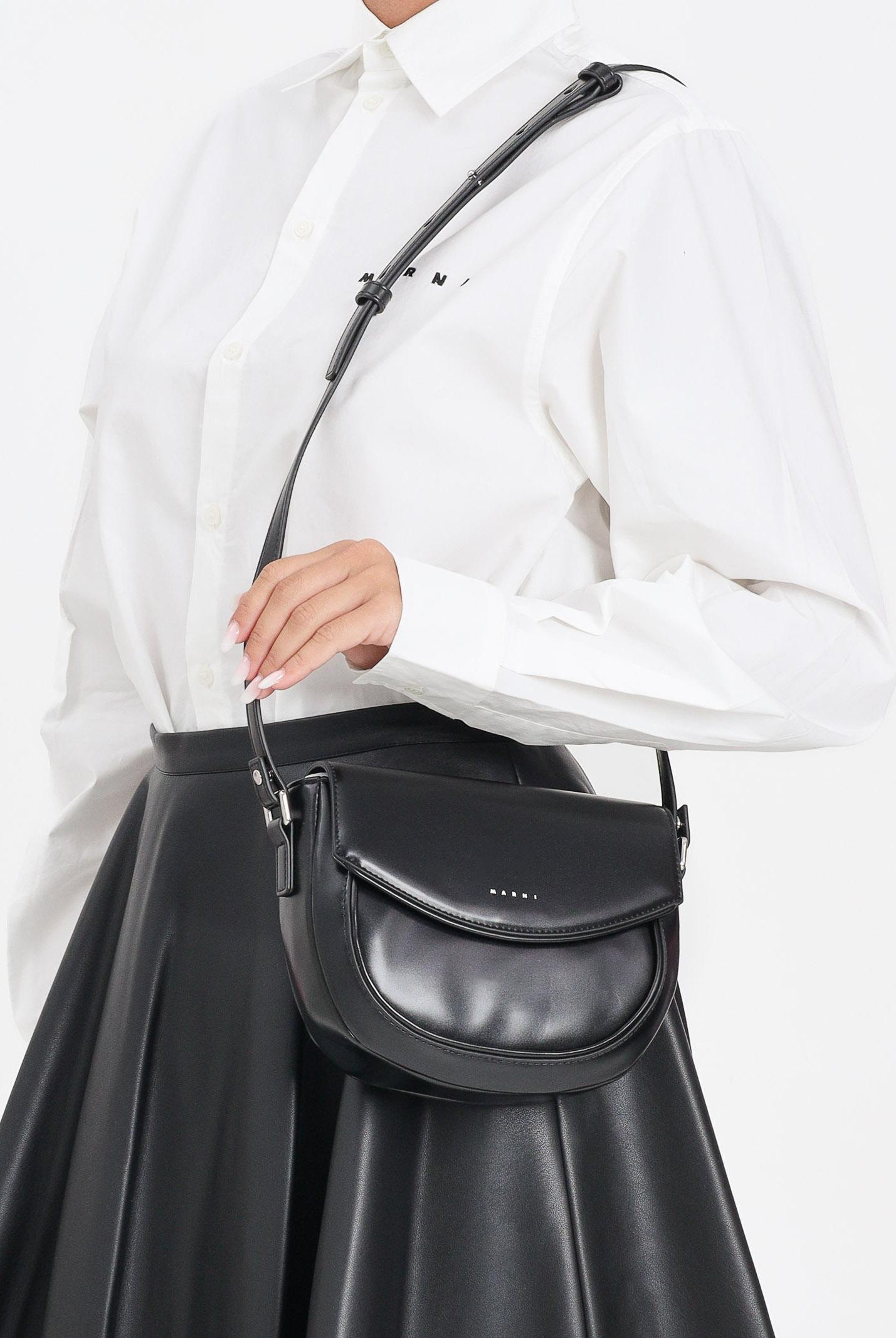 MARNI Borsa a tracolla Smile nera da donna M01476M00TK 0M900 MARNI