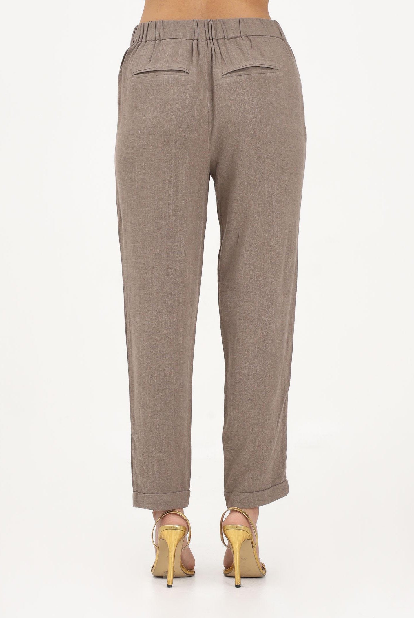 ONLY Pantalone marrone da donna con cintura coordinata 15367751 WA ONLY