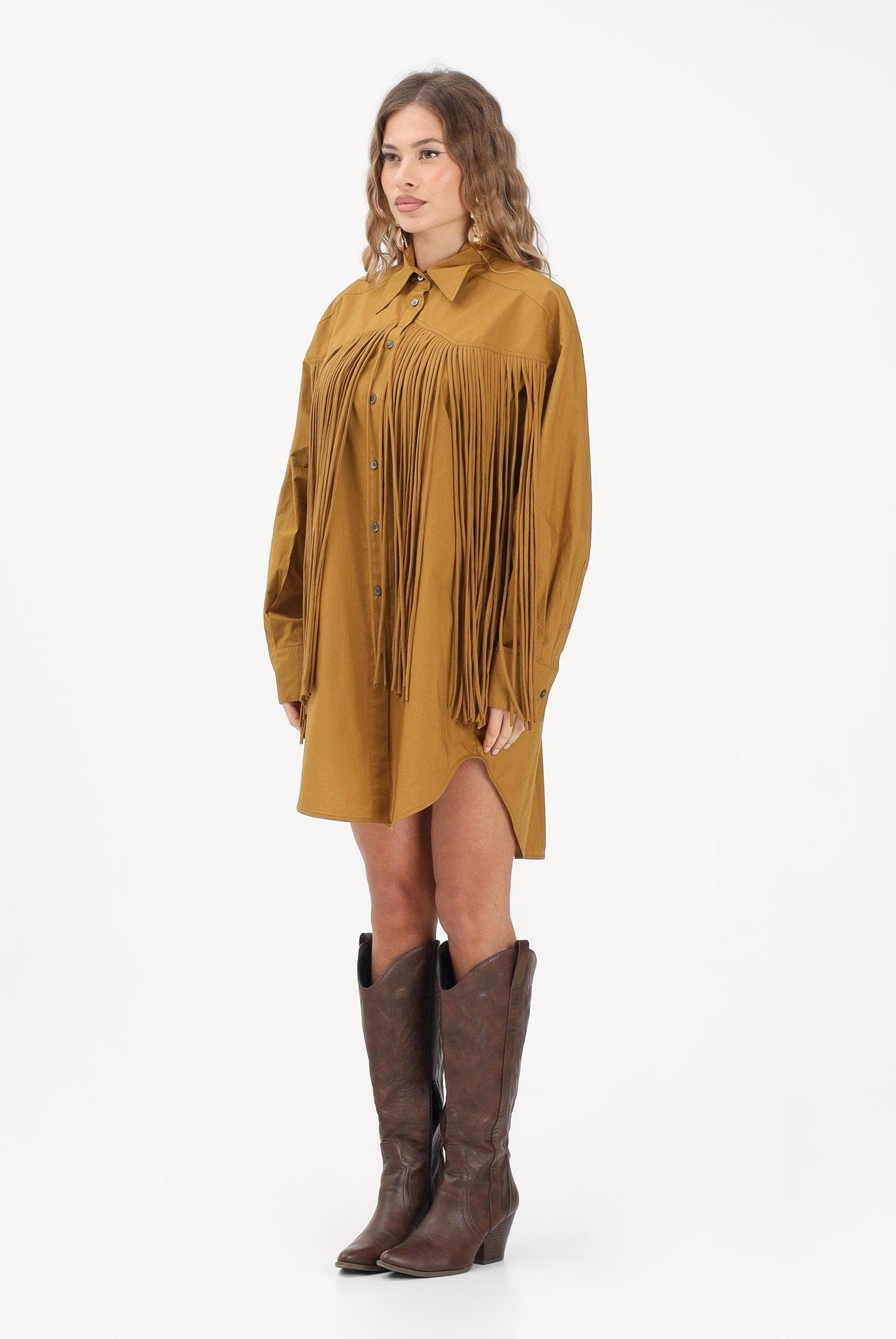 PINKO Abito corto kiwi da donna con frange 106971A2LD L25 PINKO