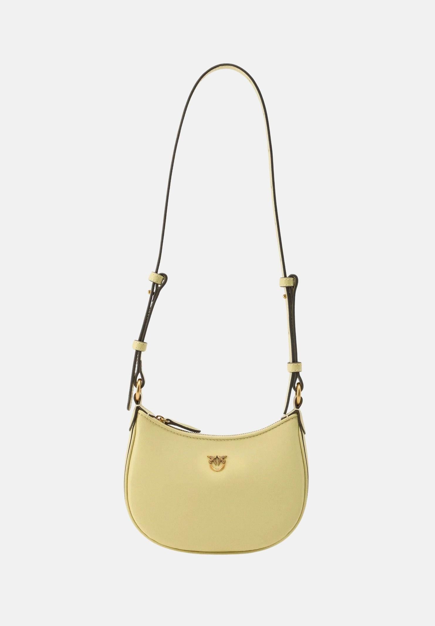 PINKO Borsa a spalla Half Moon giallo vaniglia da donna 103538A0F1 C39Q PINKO