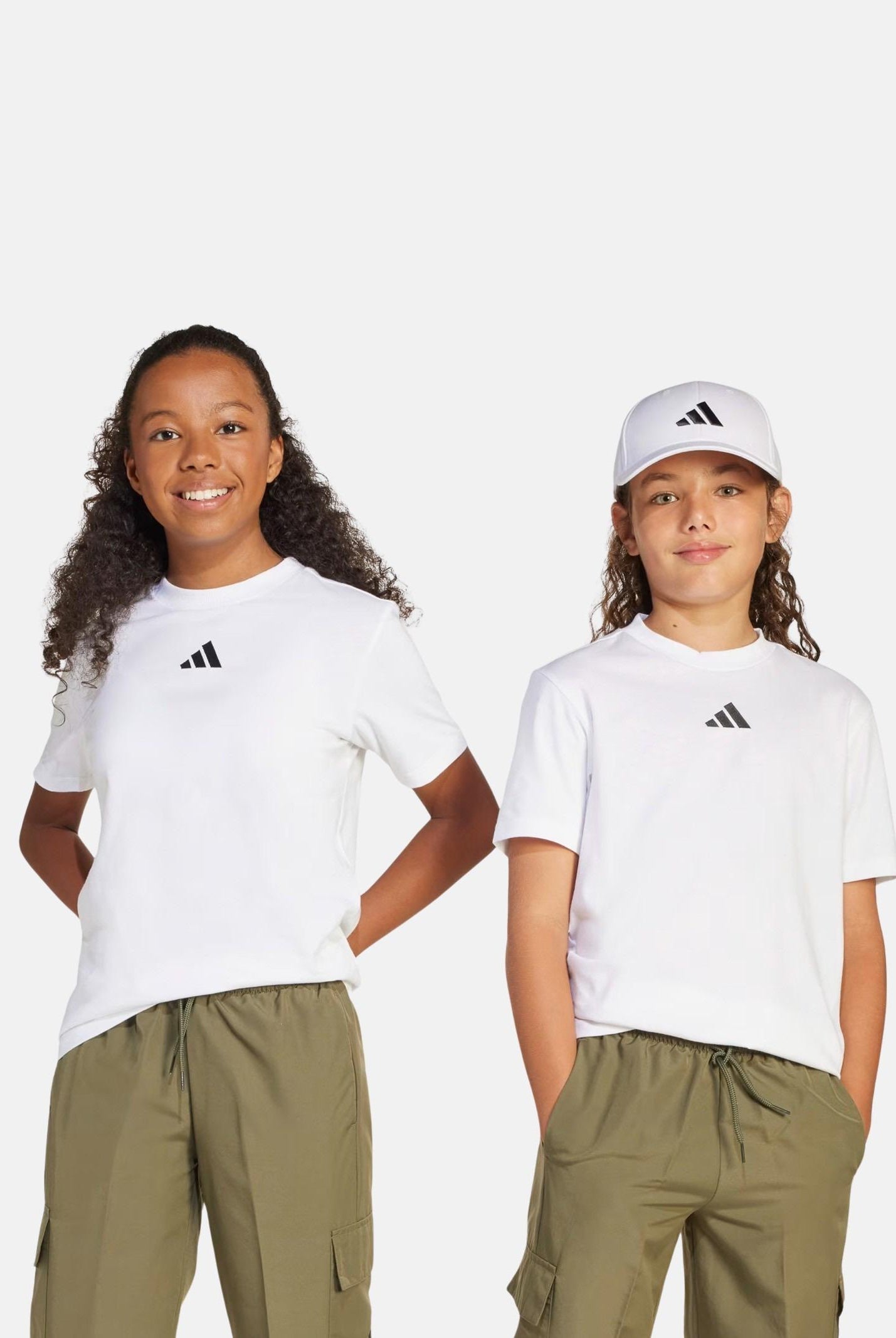 ADIDAS PERFORMANCE T-shirt a manica corta Essentials bianca per bambino e bambina JC9774 . ADIDAS PERFORMANCE