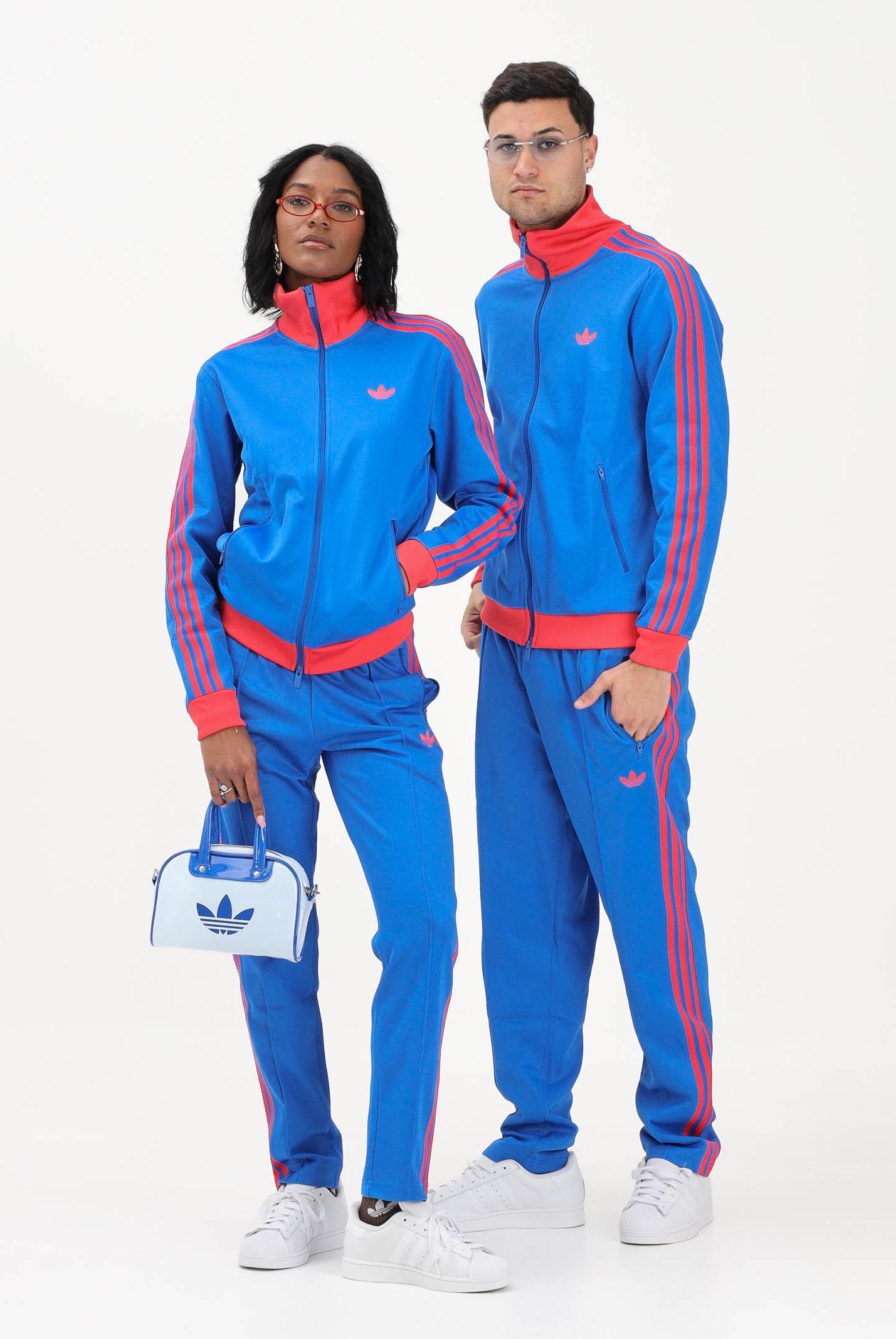 ADIDAS ORIGINALS Pantalone sportivo CLASSIC blu e rosso per uomo e donna KE2415 . ADIDAS ORIGINALS
