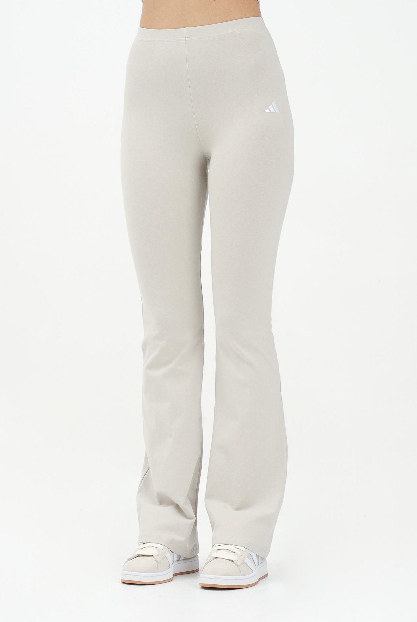 ADIDAS PERFORMANCE Leggings sportivo Essentials Small Logo Flared beige da donna JD3072 . ADIDAS PERFORMANCE