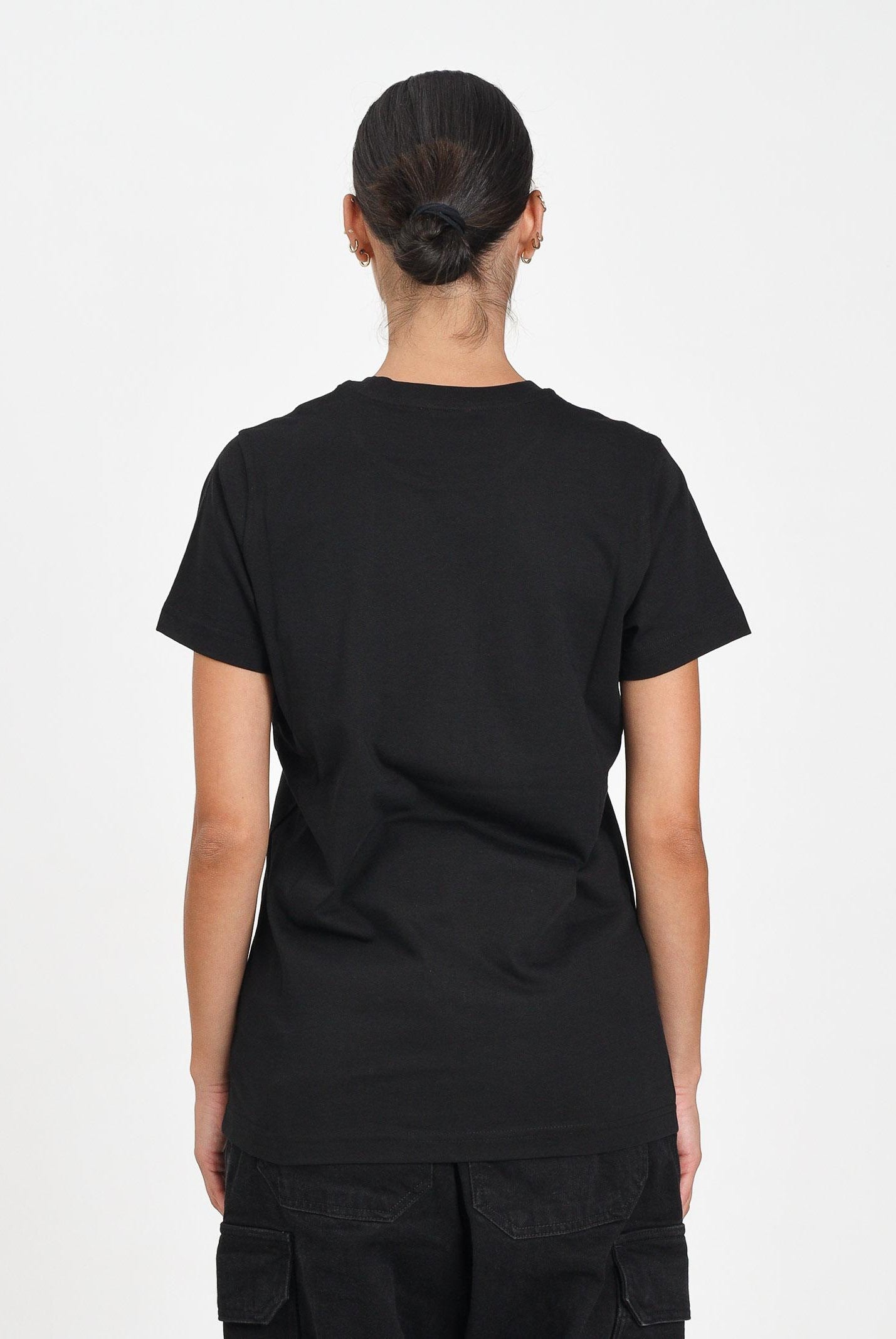 DIESEL T-shirt a manica corta nera per donna, ragazzi e bambini con logo Diesel J025260CATM K900 DIESEL