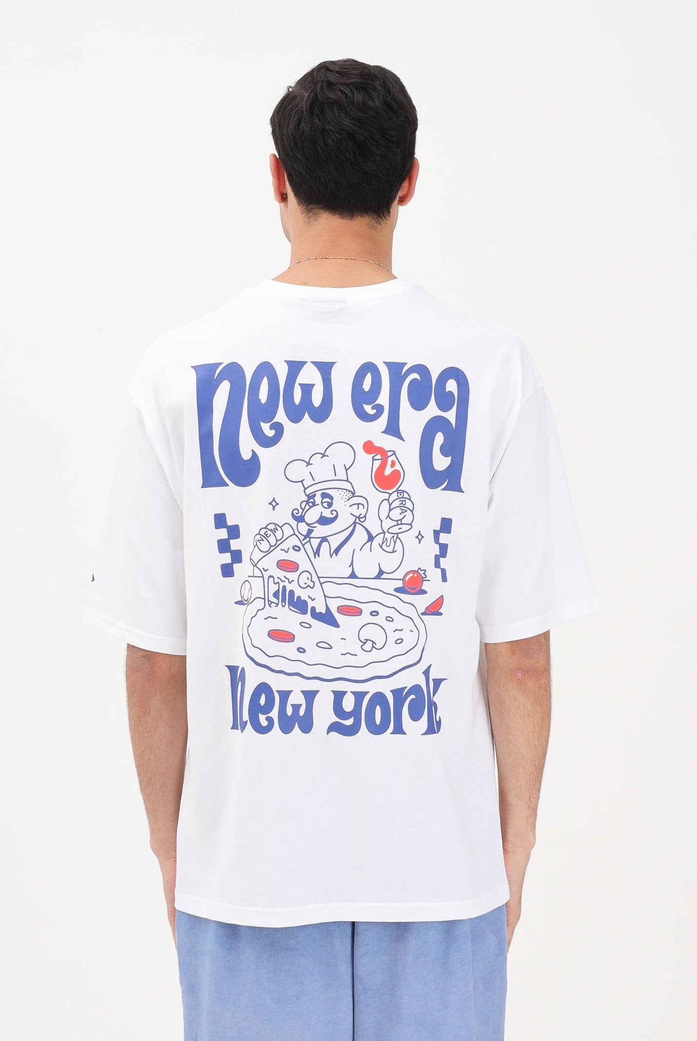NEW ERA T-shirt a manica corta bianca per uomo e donna con stampa 60856181 . NEW ERA