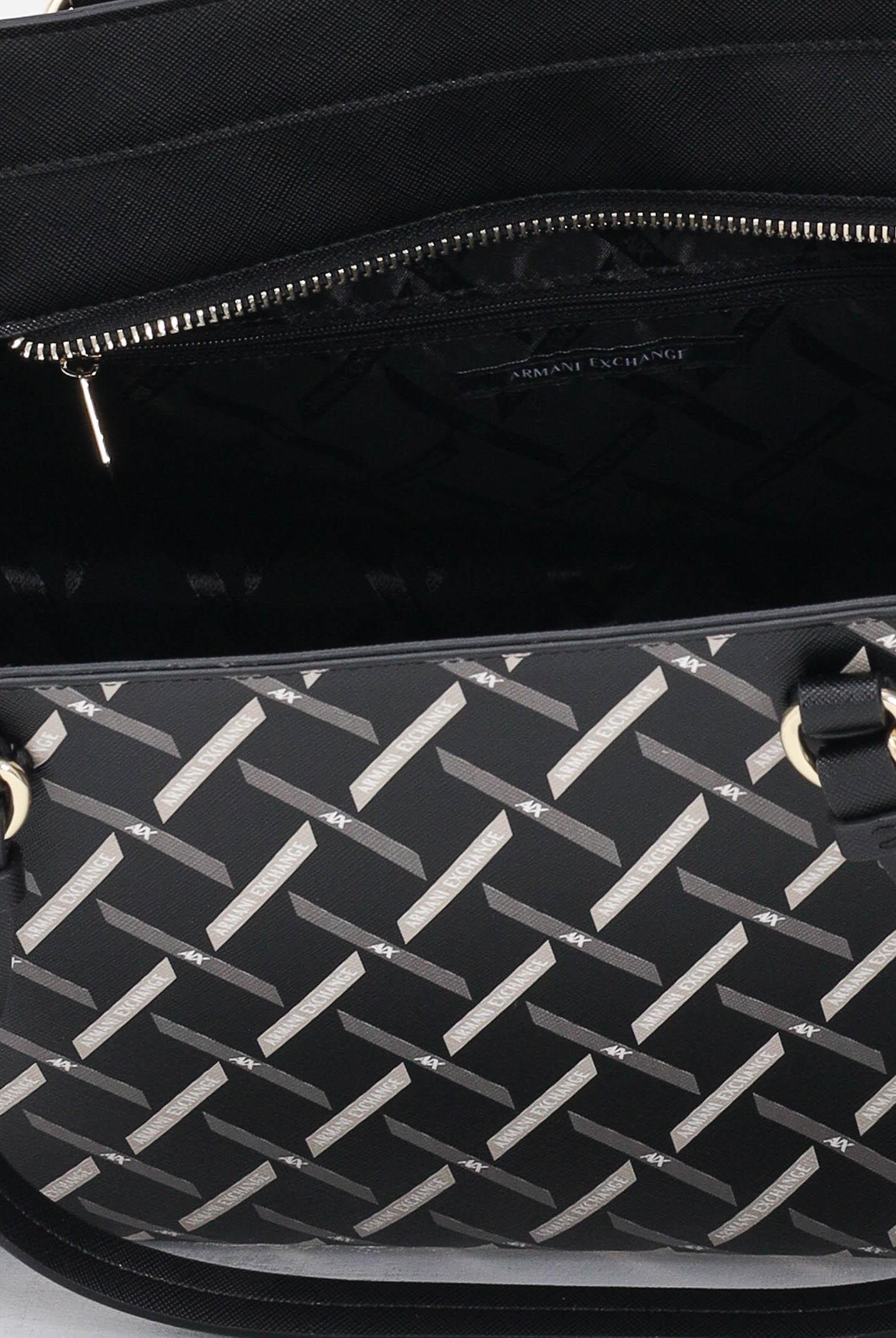 ARMANI EXCHANGE Shopper nera da donna con logo all over XW000927AF17155 MC043 ARMANI EXCHANGE