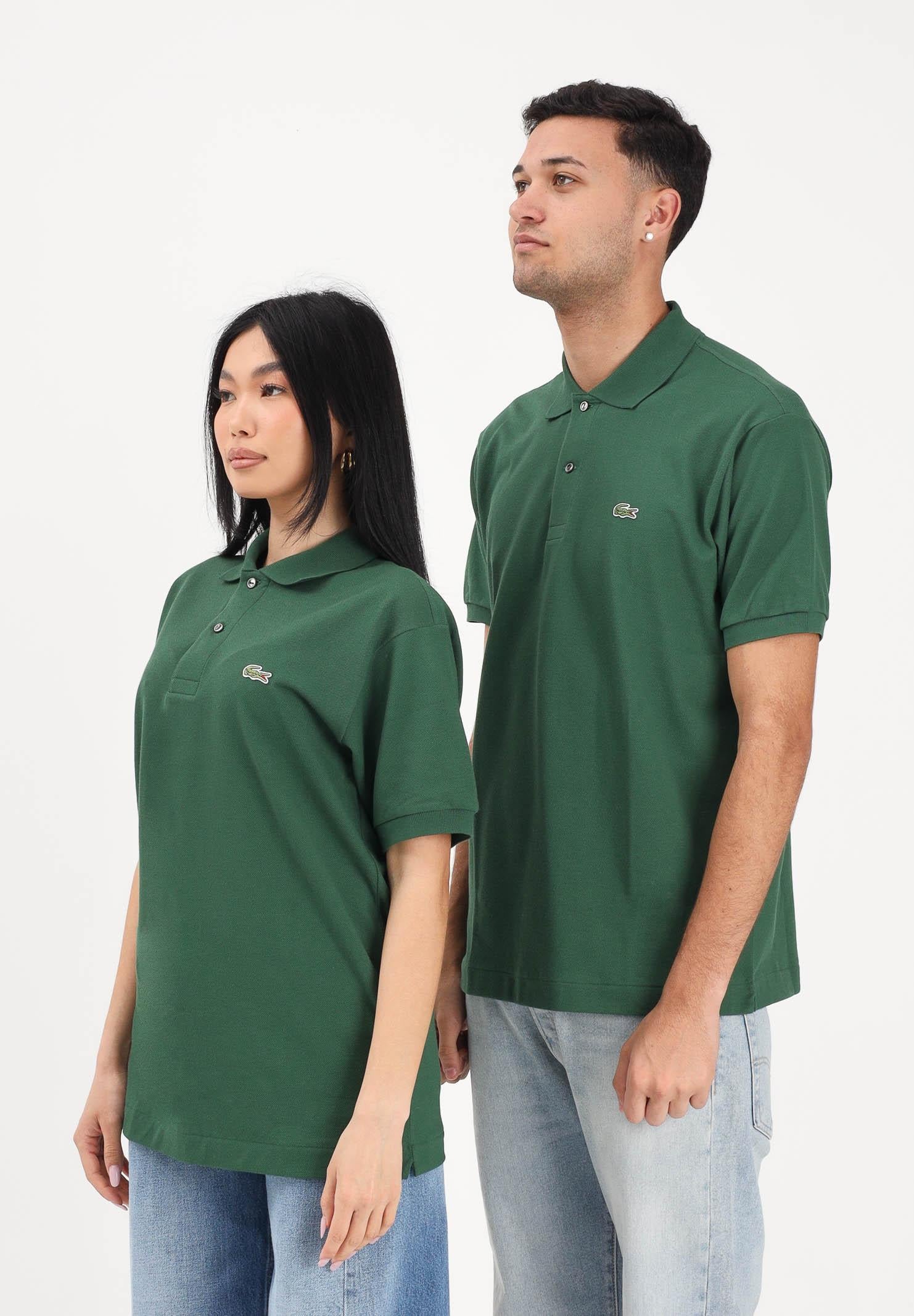 LACOSTE Polo verde per uomo e donna con patch logo coccodirllo 1212 132 LACOSTE