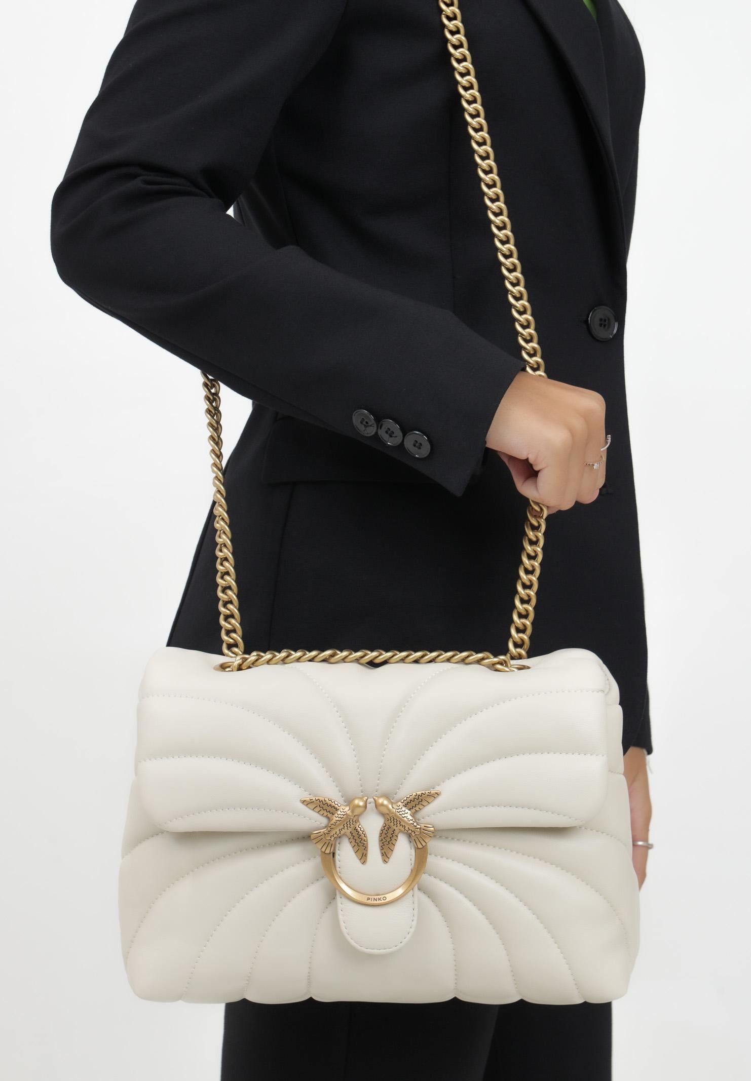 PINKO Borsa a tracolla Classic Love Bag Puff panna da donna 100038A1EX Z14Q PINKO