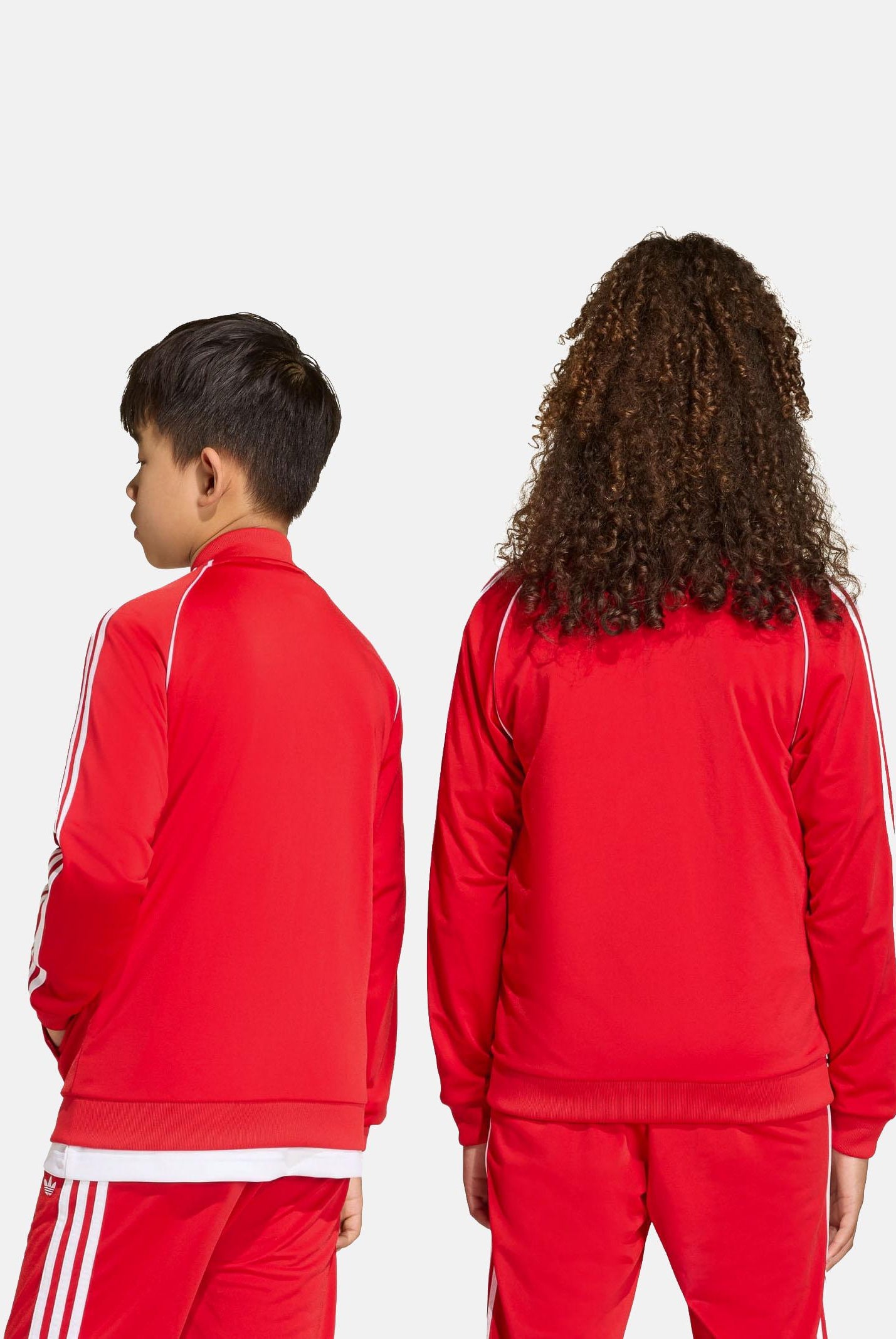 ADIDAS ORIGINALS Felpa con zip SST rossa per bambino e bambina KE2857 . ADIDAS ORIGINALS