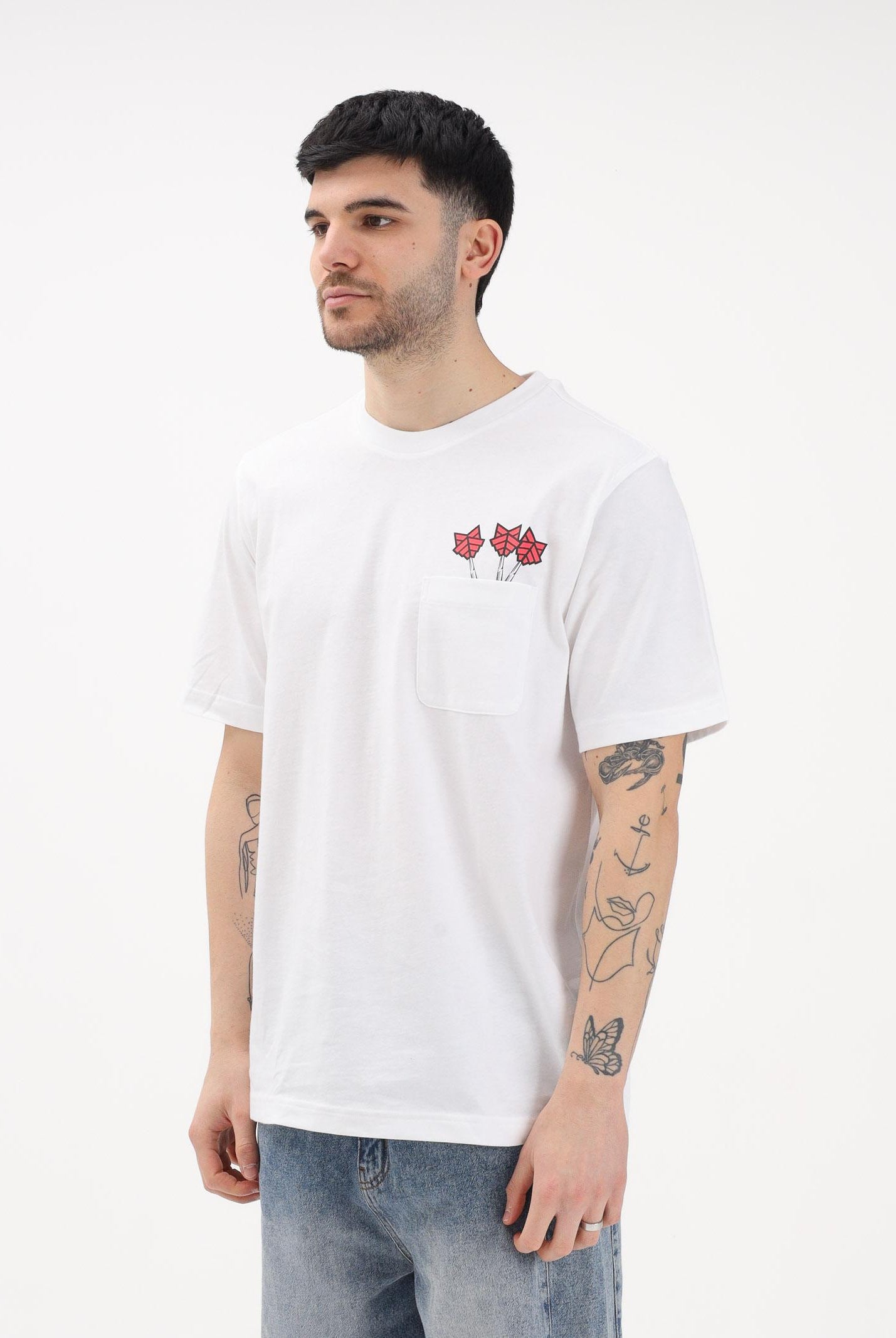 ADIDAS PERFORMANCE T-shirt a manica corta NOVELTY DART bianca da uomo JZ5041 . ADIDAS PERFORMANCE