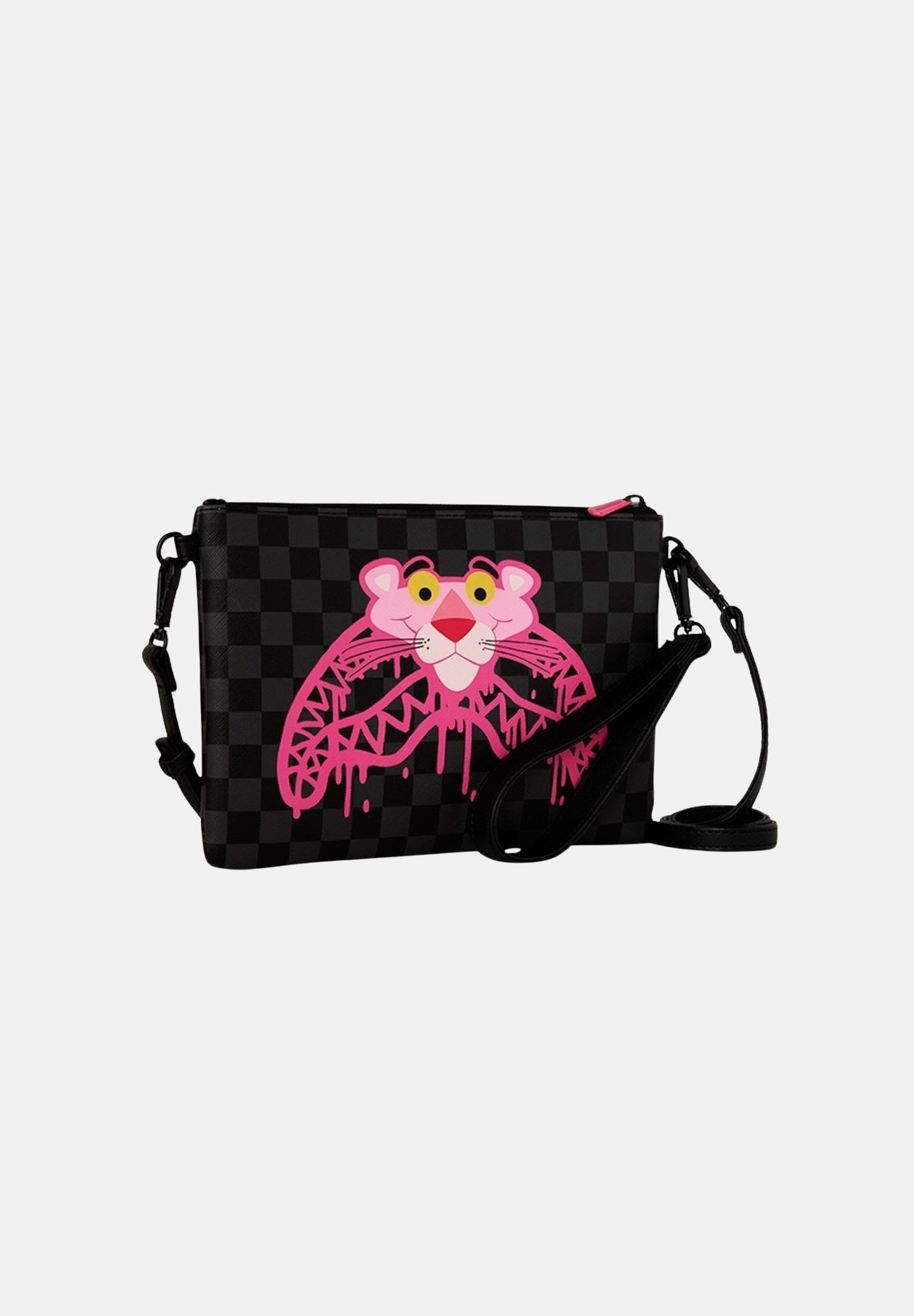 SPRAYGROUND Pochette PINK PANTHER DRIPPY DIAMONDS nera da donna 910B8959NSZ . SPRAYGROUND