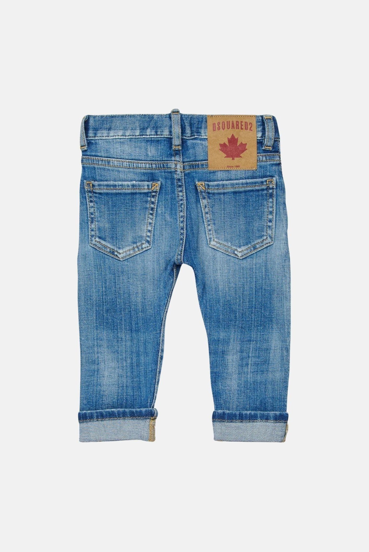 DSQUARED2 Jeans slim in denim chiaro da neonato DQ01TCD0AFN DQ01 DSQUARED2