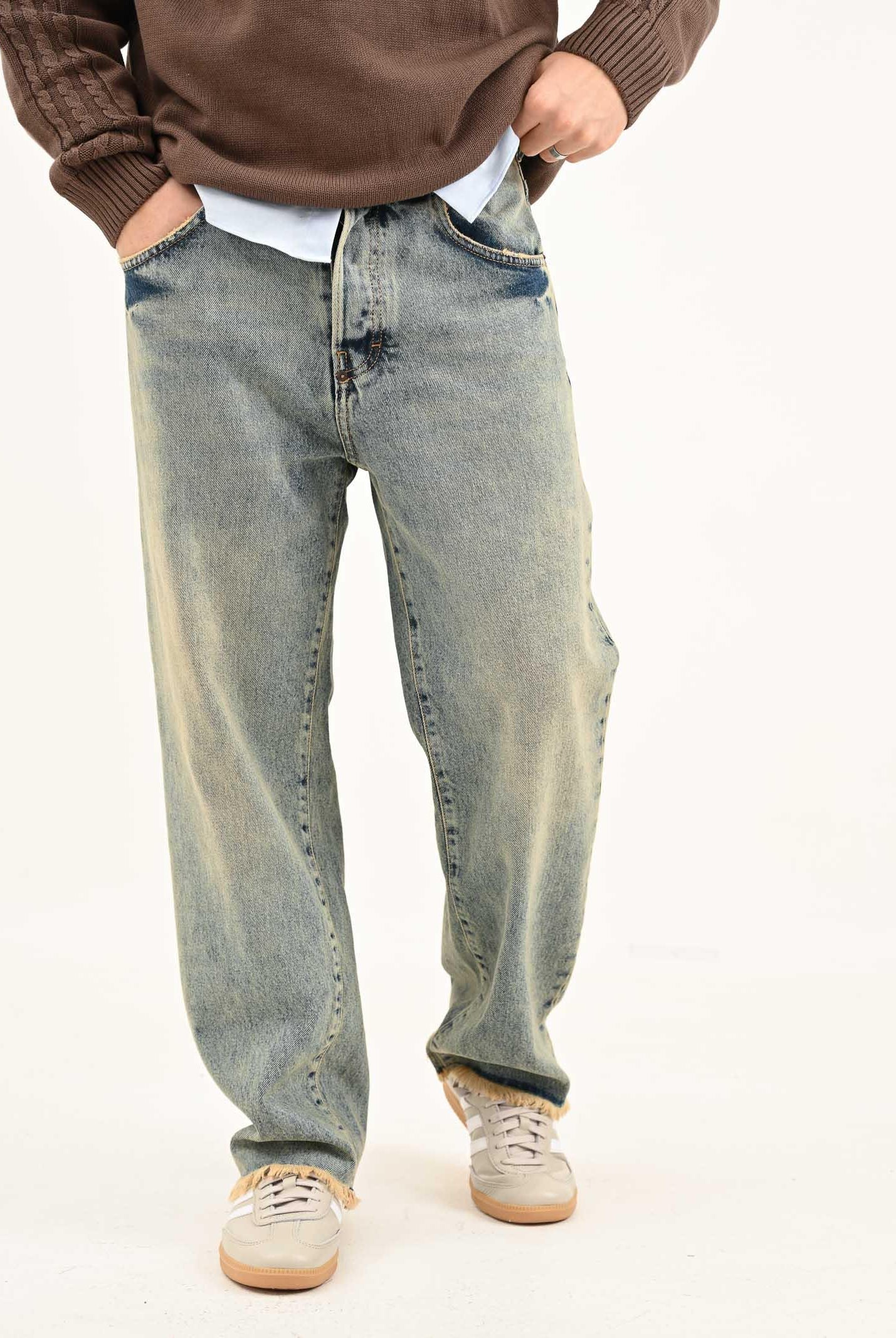 I'M BRIAN Jeans in denim vintage da uomo con sfumature vissute BRAD L2425 I'M BRIAN