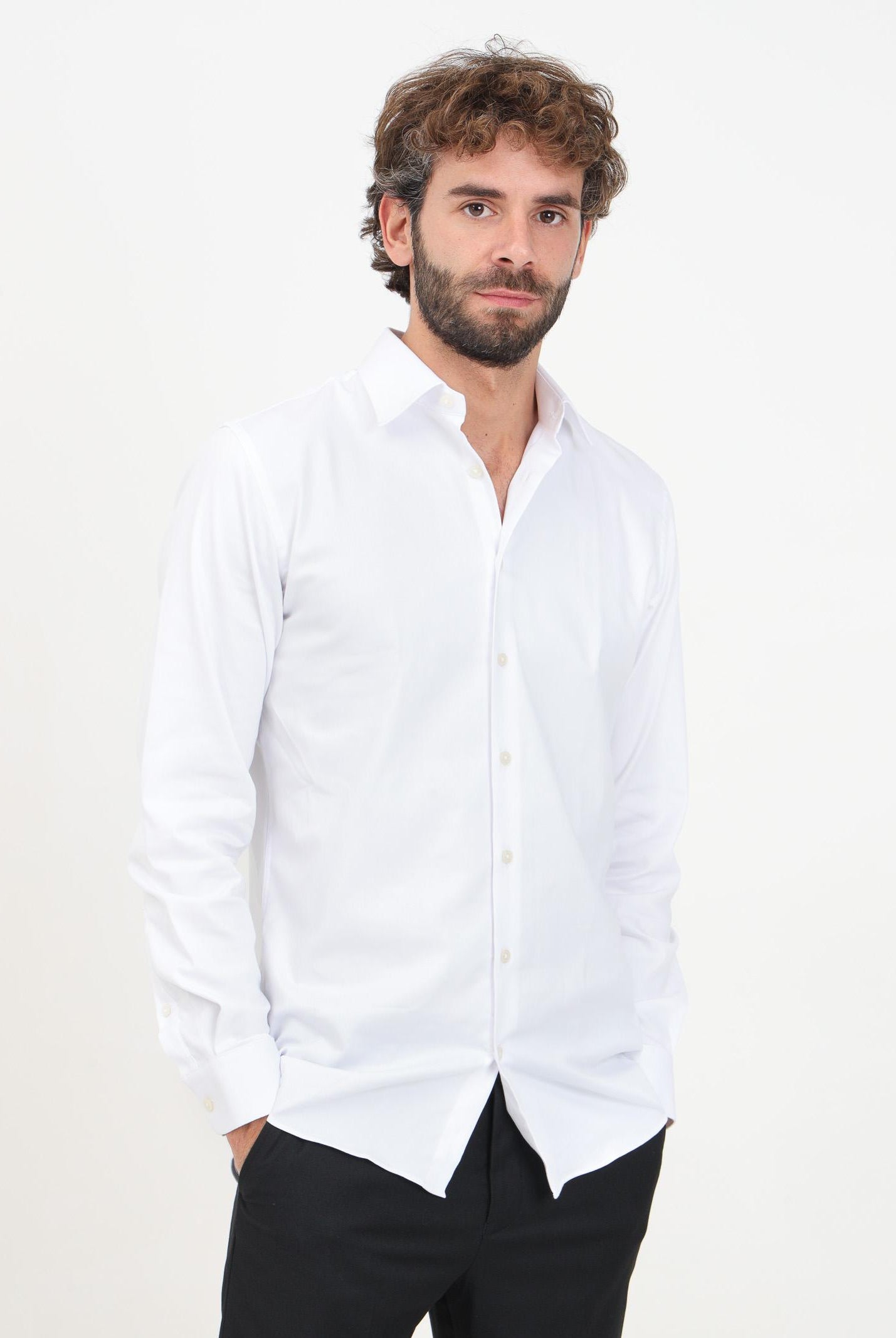 SELECTED HOMME Camicia a manica lunga bianca da uomo 16092939 BRWI SELECTED HOMME