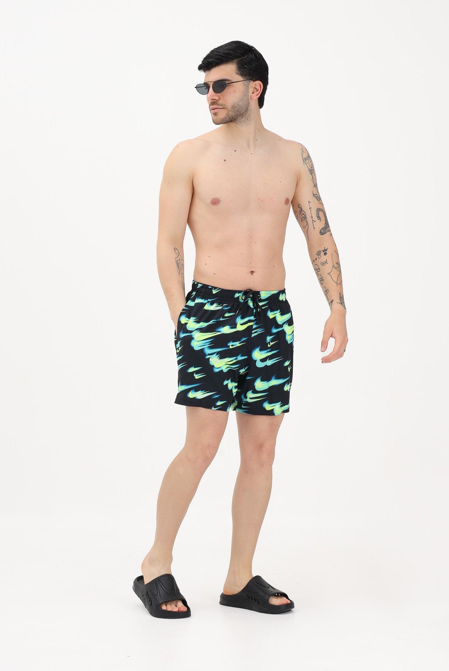 NIKE Shorts mare nero da uomo con stampa NESSG551 737 NIKE