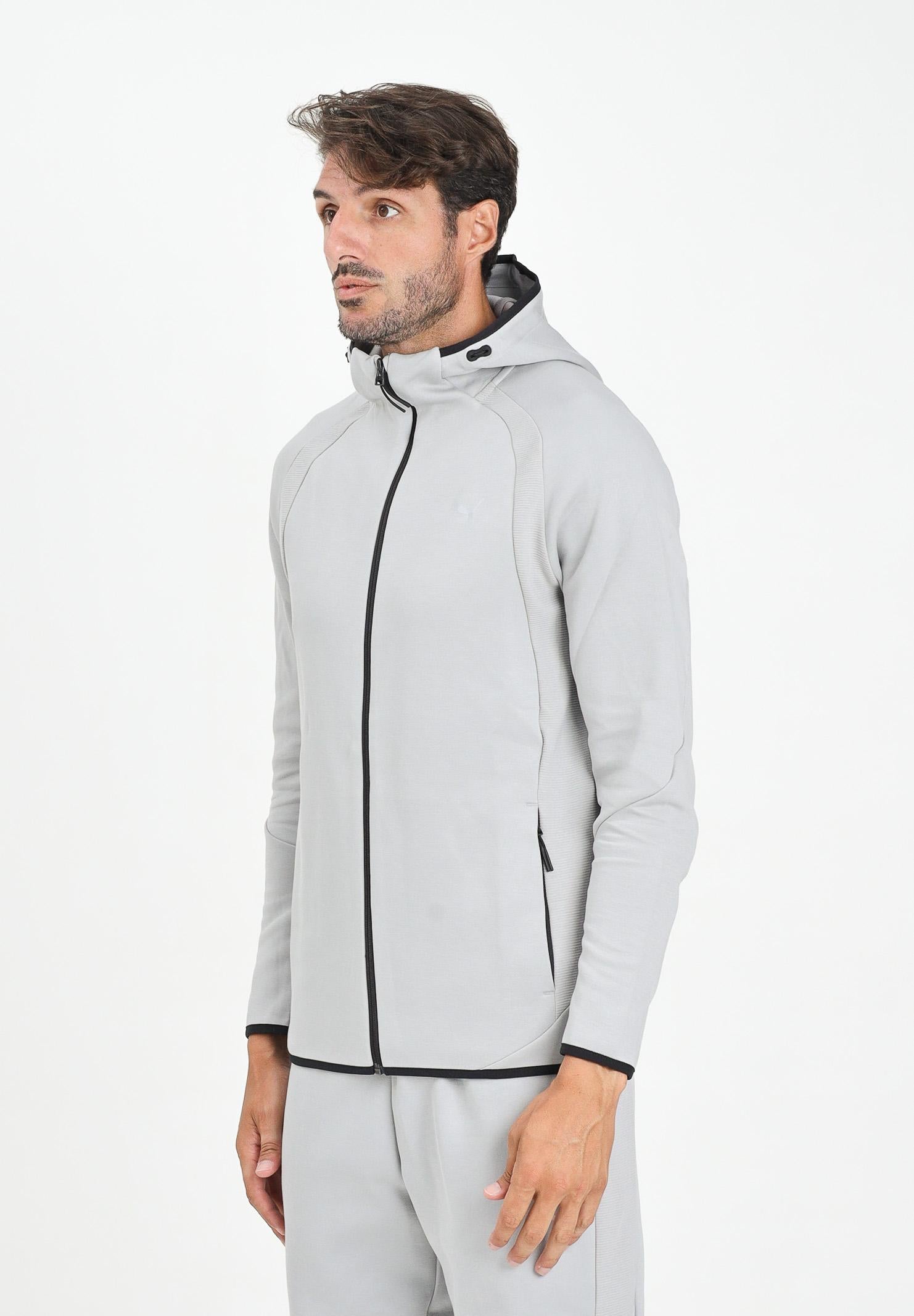 PUMA Felpa con zip Evostripe grigia da uomo 688231 63 PUMA