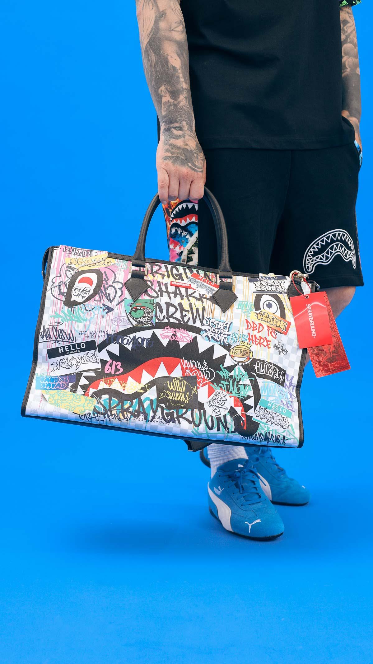 Shopper THE RIZZ CREAM PYRAMID DUFFLE bianca da donna 910D6601NSZ . SPRAYGROUND