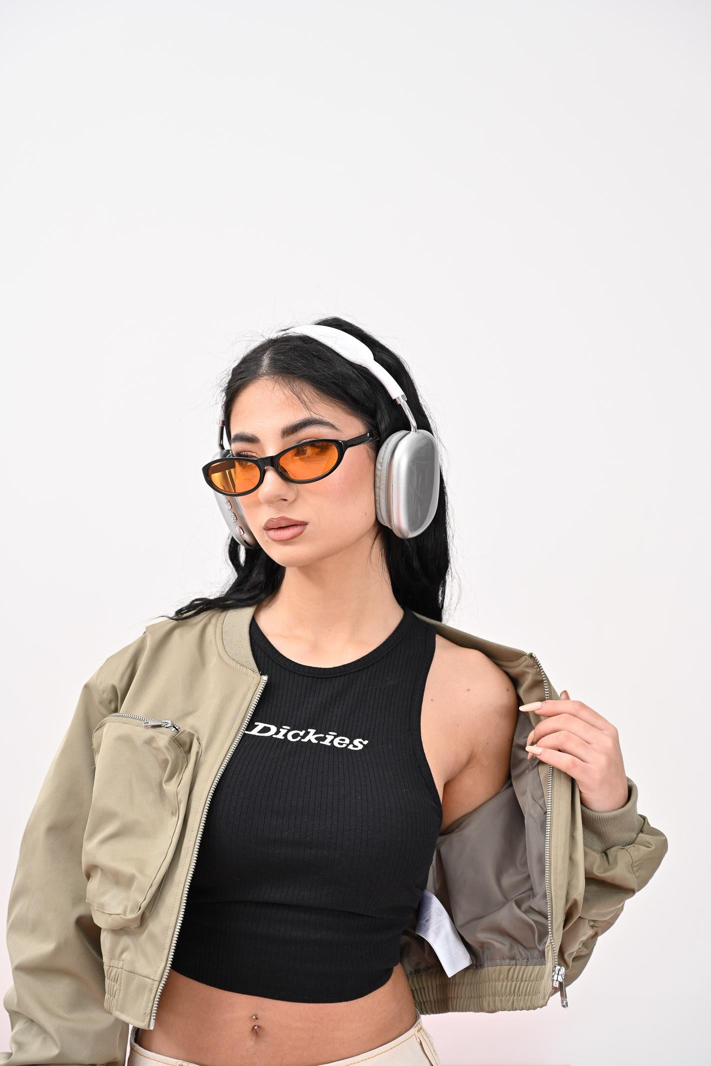 DICKIES Canotta nera da donna con ricamo logo DK0A4Z8NBLK1 DIckies