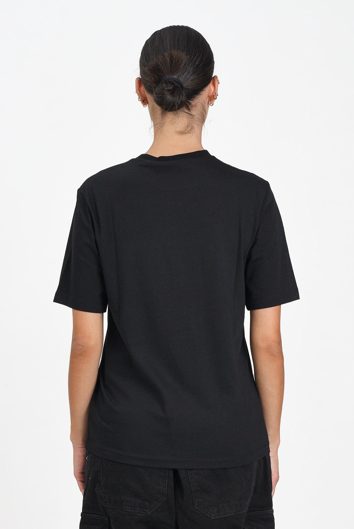 MARNI T-shirt a manica corta nera per donna, ragazzi e bambini con stampa logo M01601M00RF 0M900 MARNI