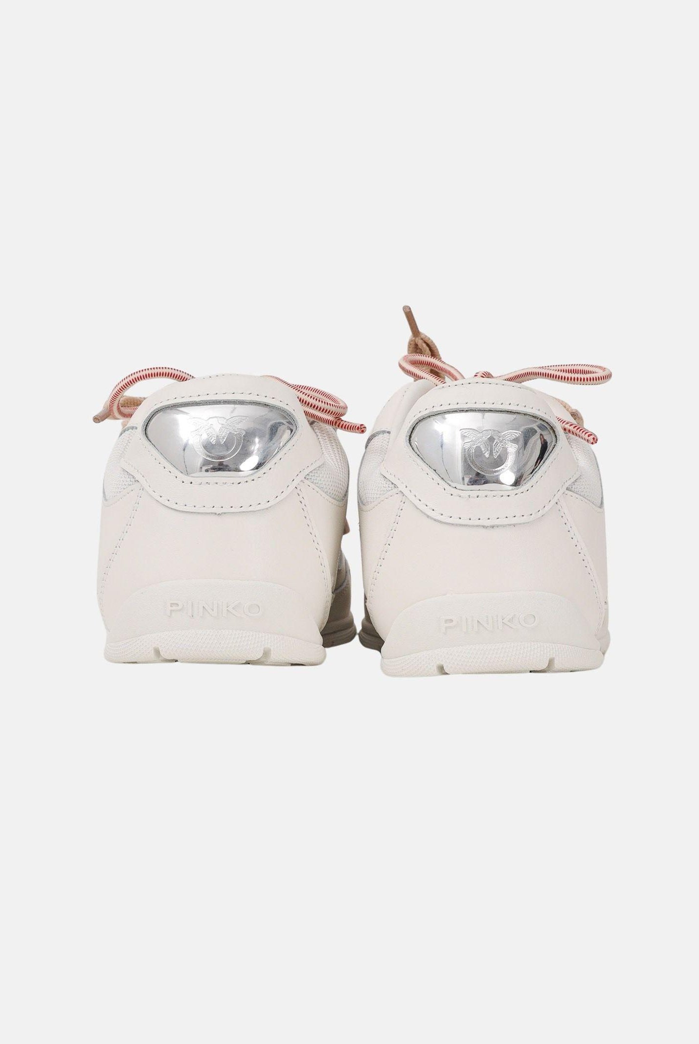 PINKO Sneakers bianche da donna con lacci doppi, cristallo e charm SS0185P132Z1B Z1B PINKO