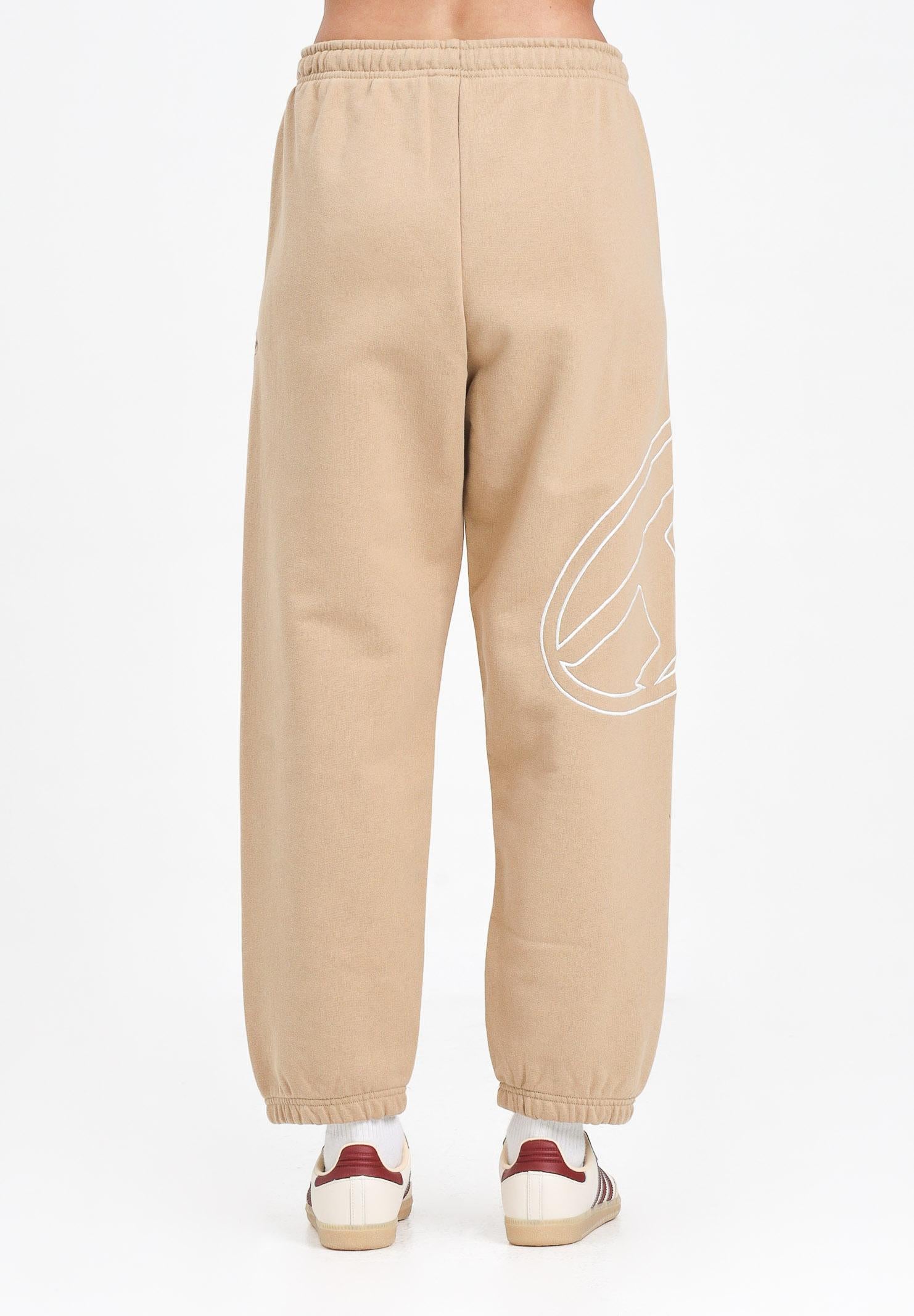 DIESEL Pantalone sportivo beige per donna, ragazzi e bambini con maxi logo Oval D J022720GYCJ K726 DIESEL