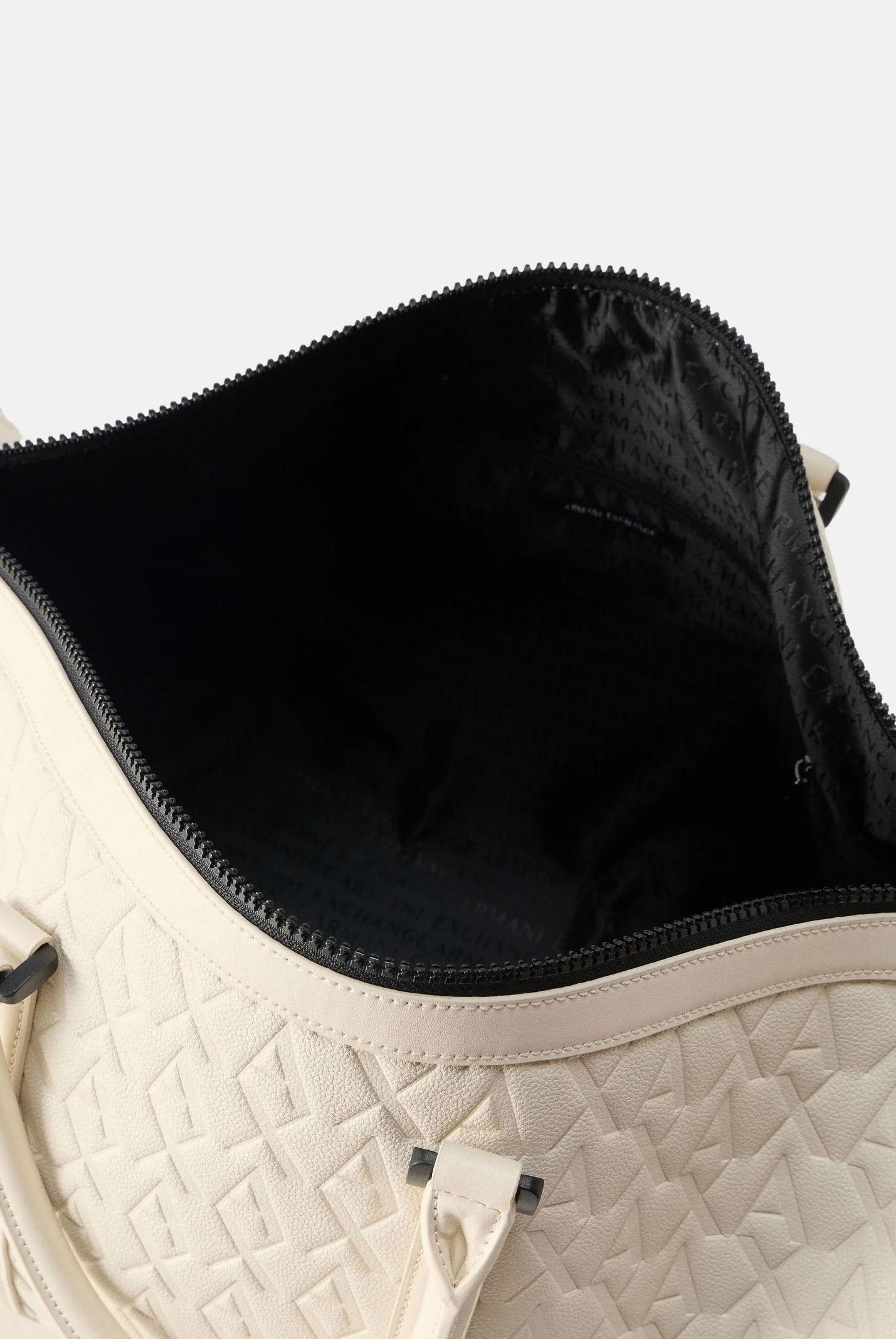 ARMANI EXCHANGE Borsone crema da uomo con logo all-over XM000845AF12133 U1074 ARMANI EXCHANGE