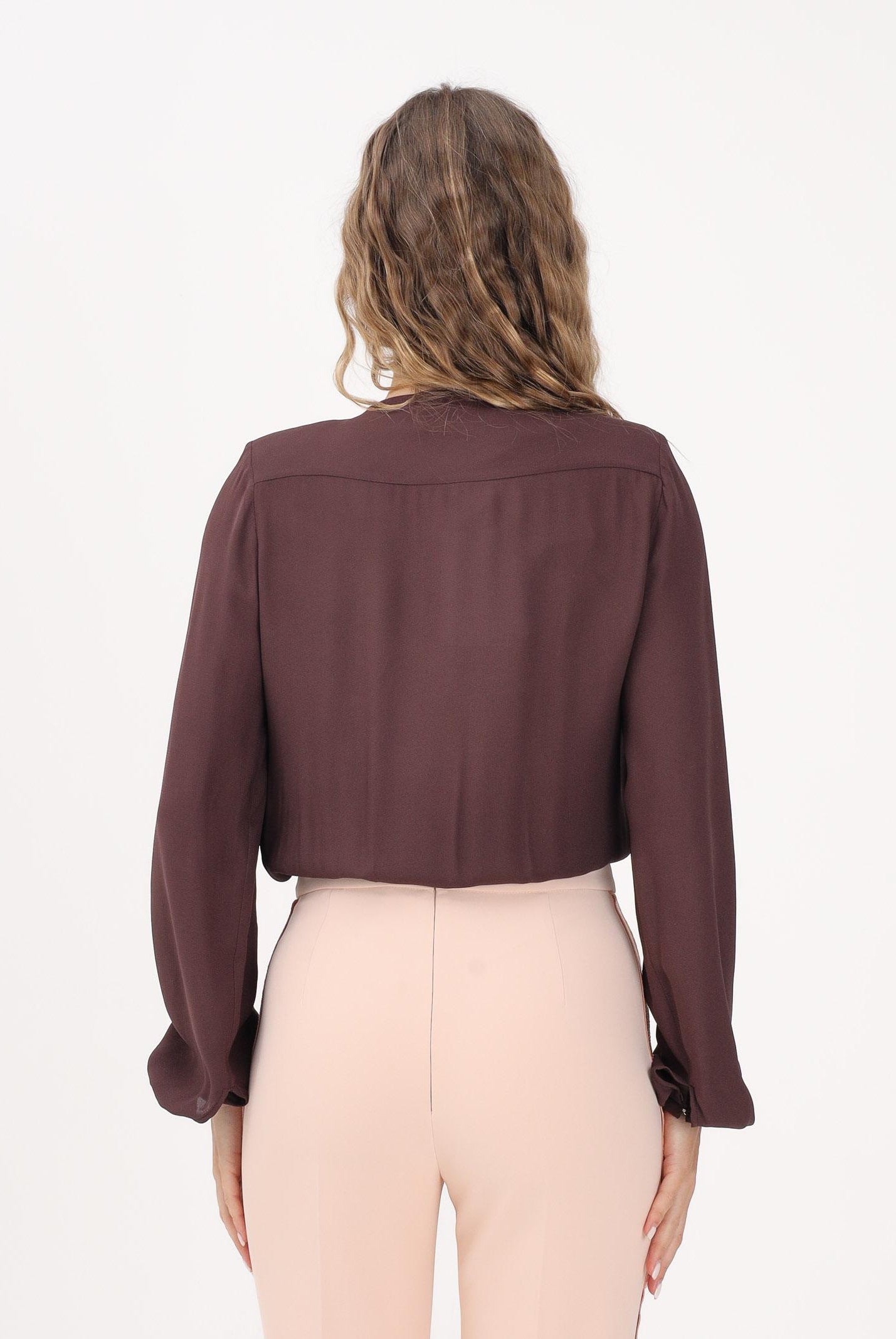 ELISABETTA FRANCHI Body a manica lunga cacao da donna con collana CB00762E2 644 ELISABETTA FRANCHI